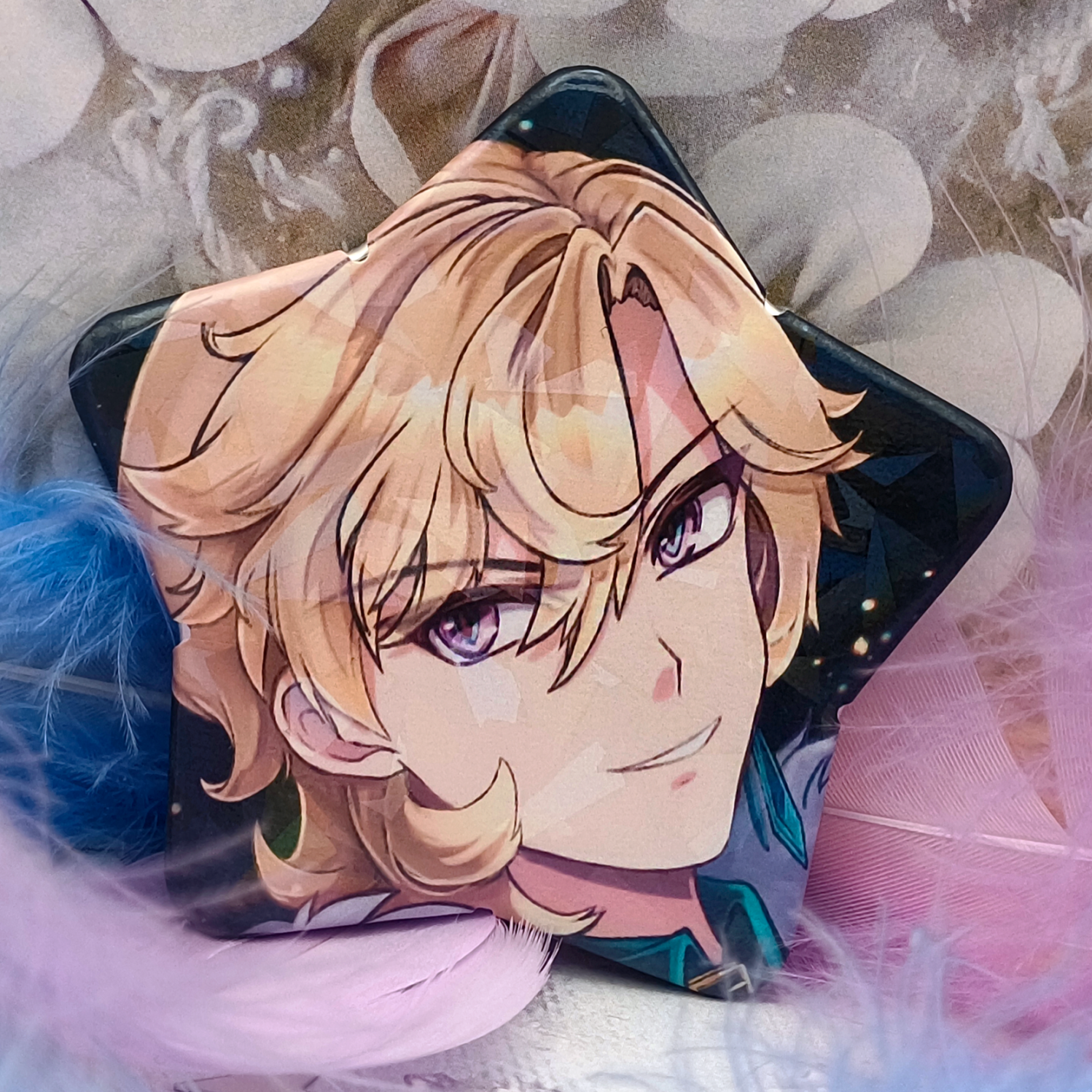 Значок-звезда Авантюрин (битое стекло)