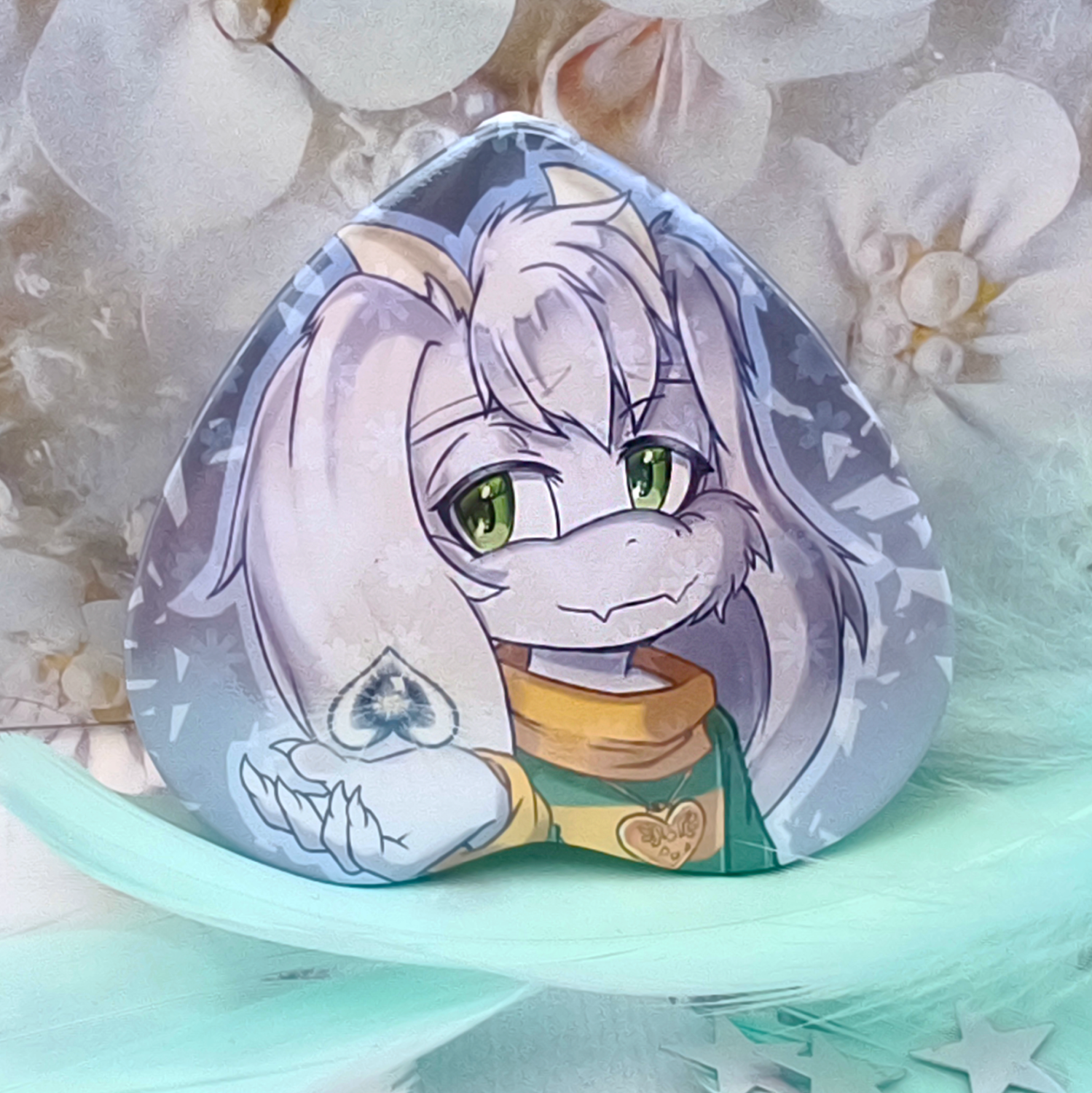 Значок-сердце Азриэль (голо-сердечки)