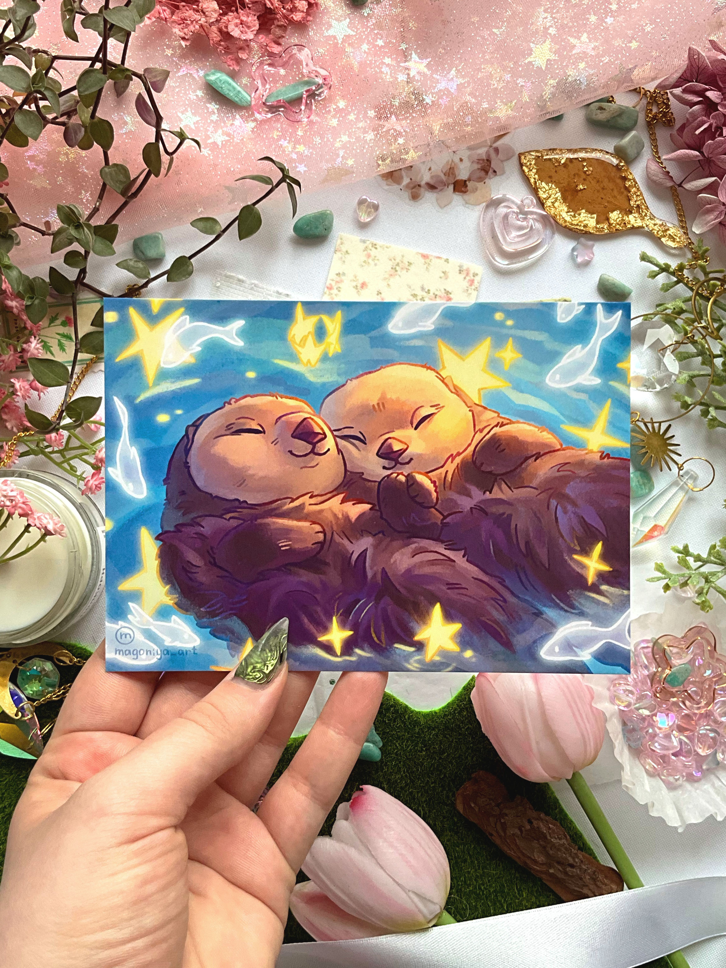 Открытка "Выдры"