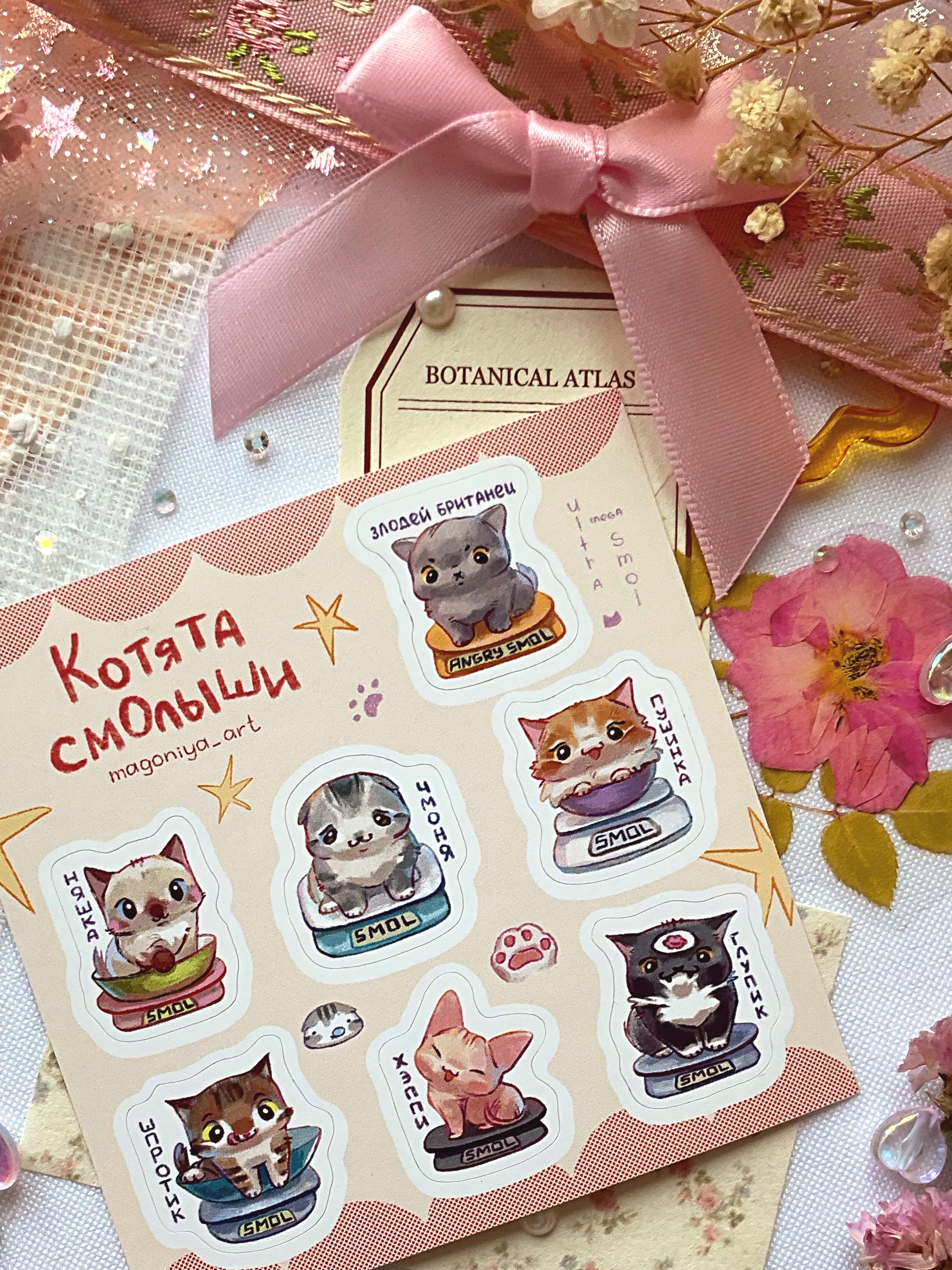 Стикерпак 9*9 "Котята смолыши"