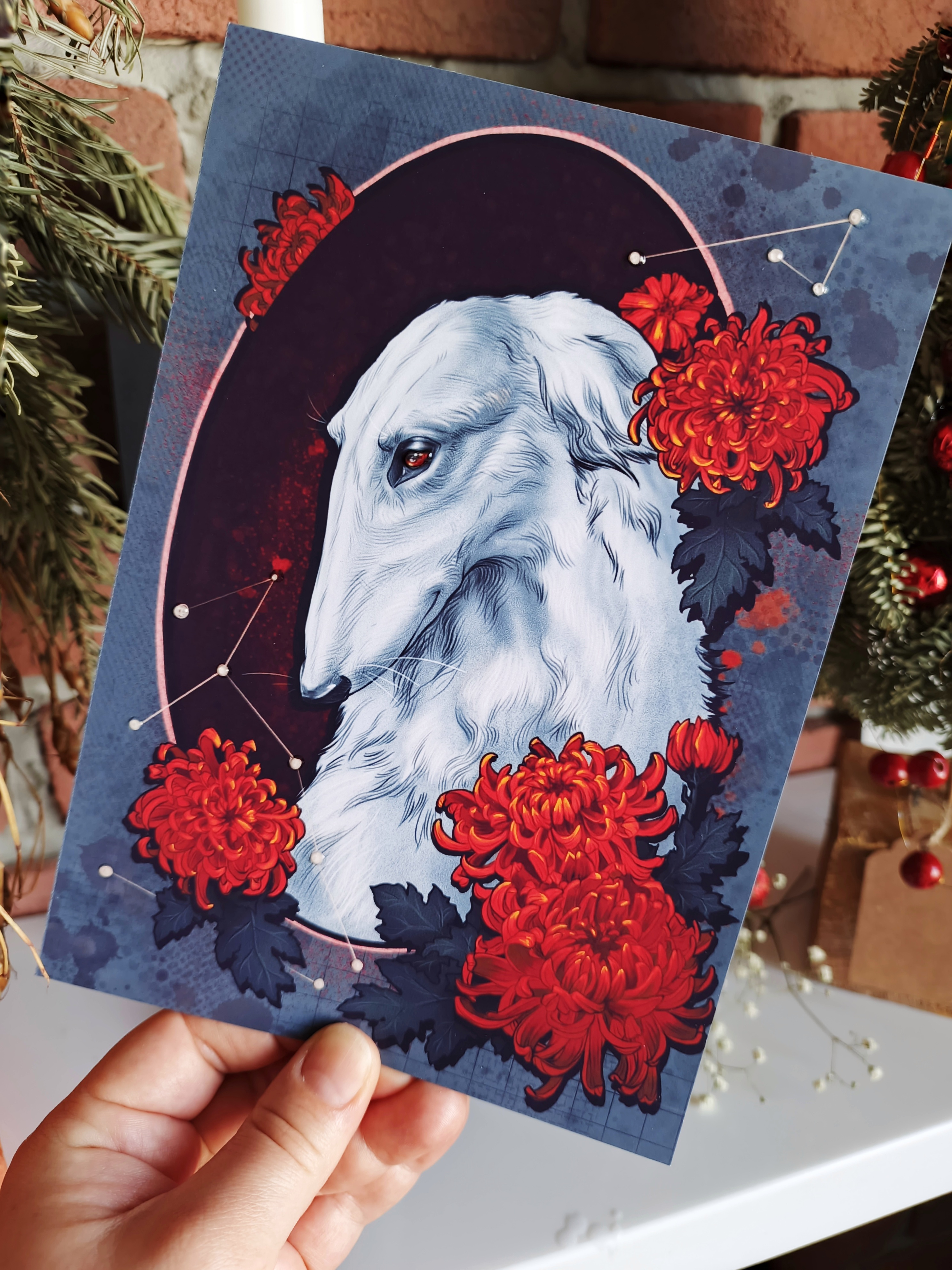 Принт А5 "Собака оранжевая"