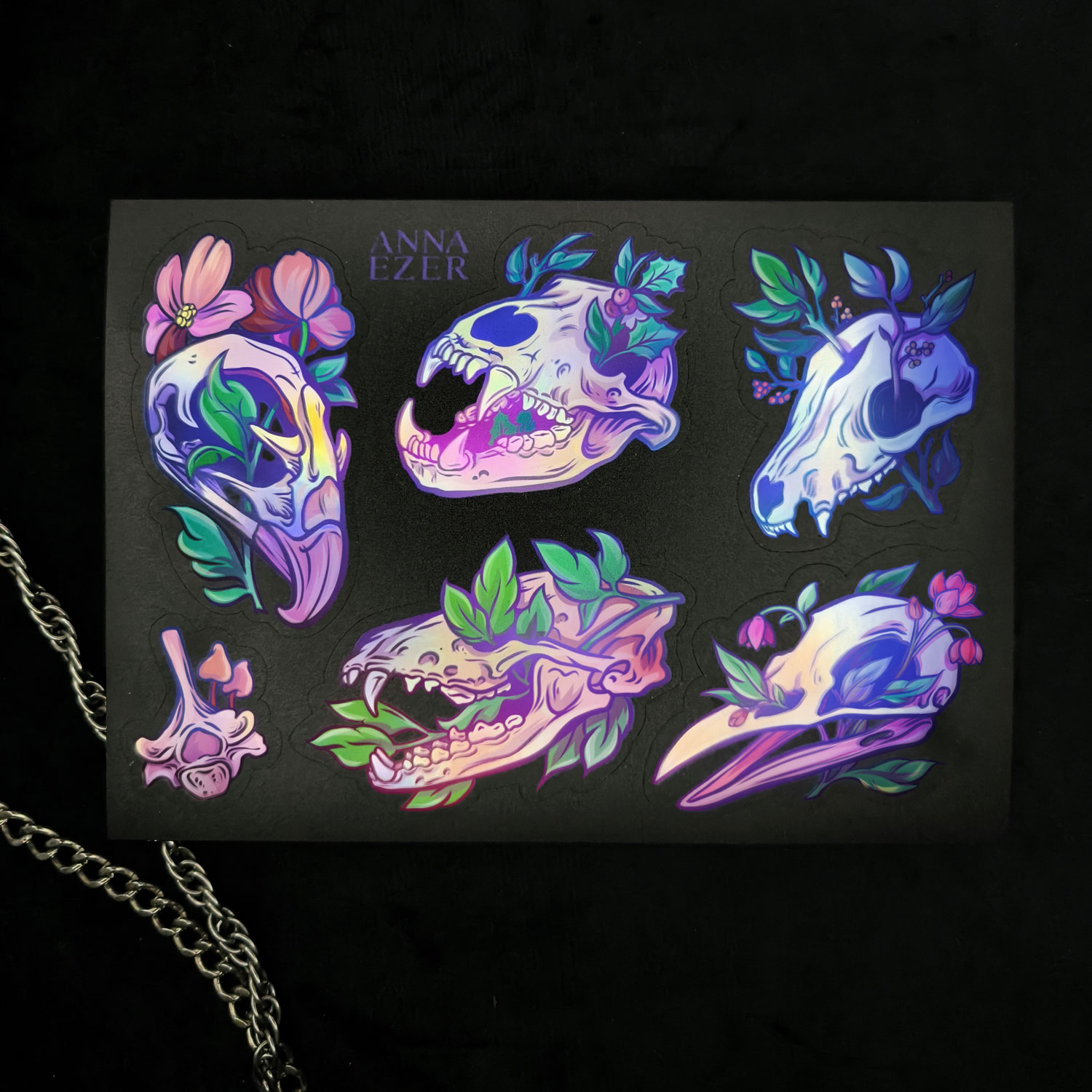 Стикерпак голо Черепа