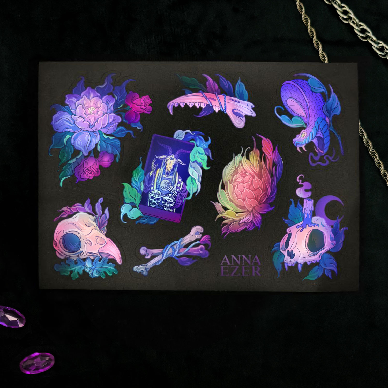 Стикерпак голо Готика