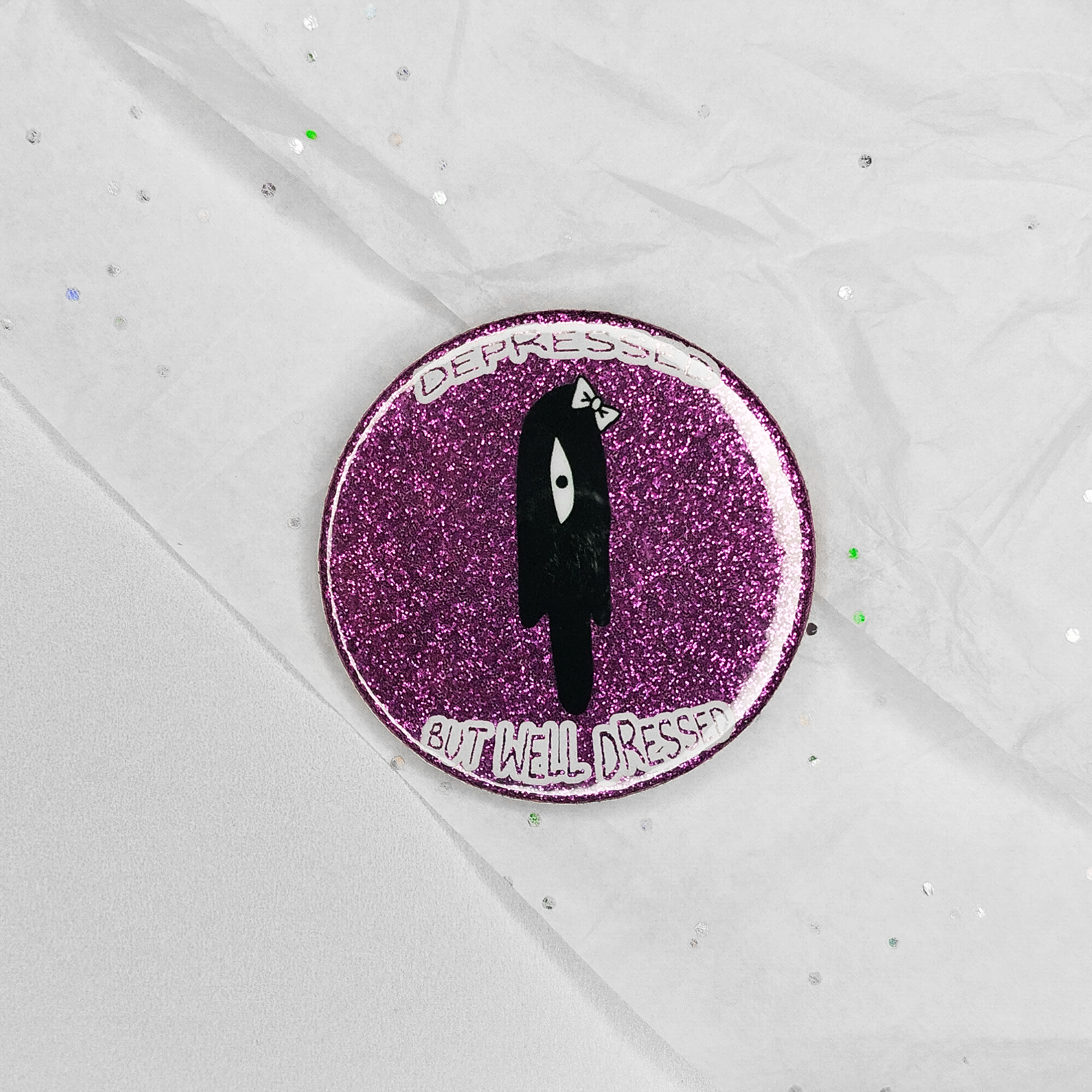 Значок 56мм Depressed but...