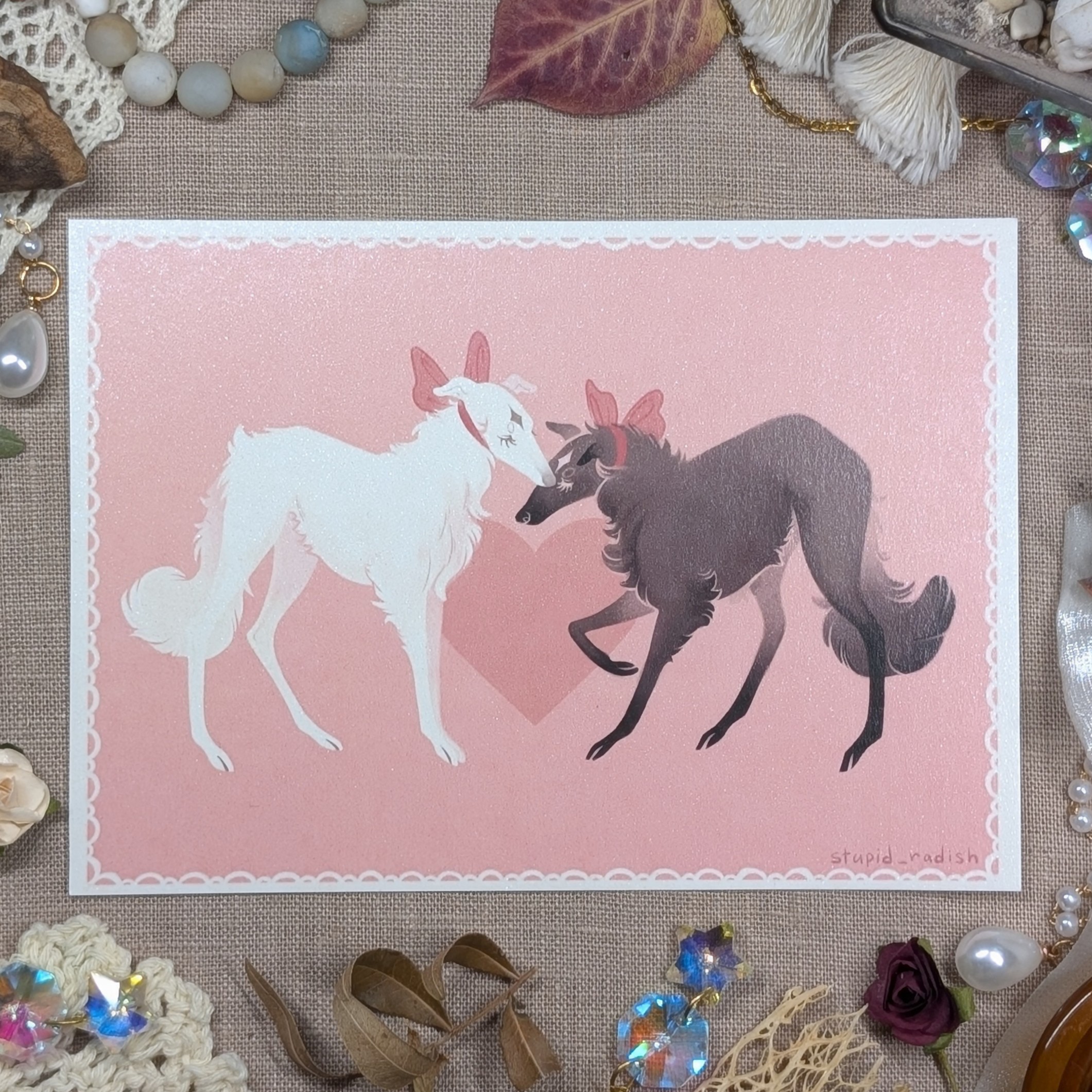 Открытка "Борзые" а6