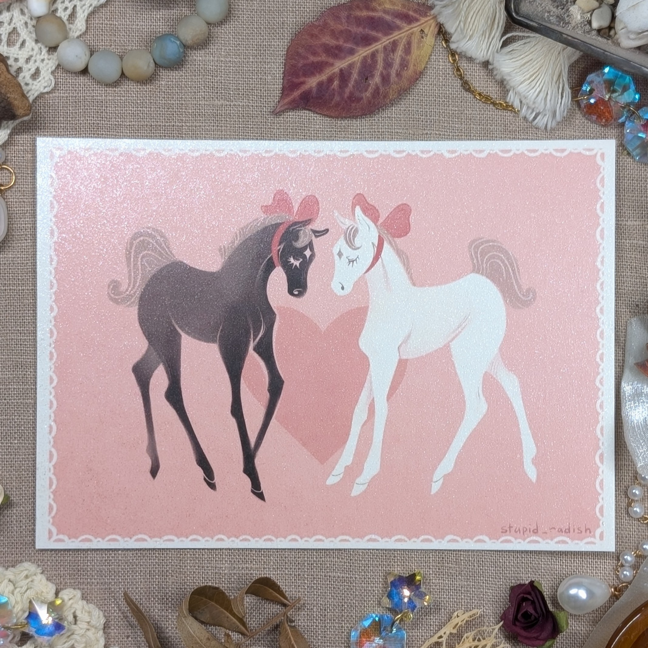 Открытка "Жеребята" а6