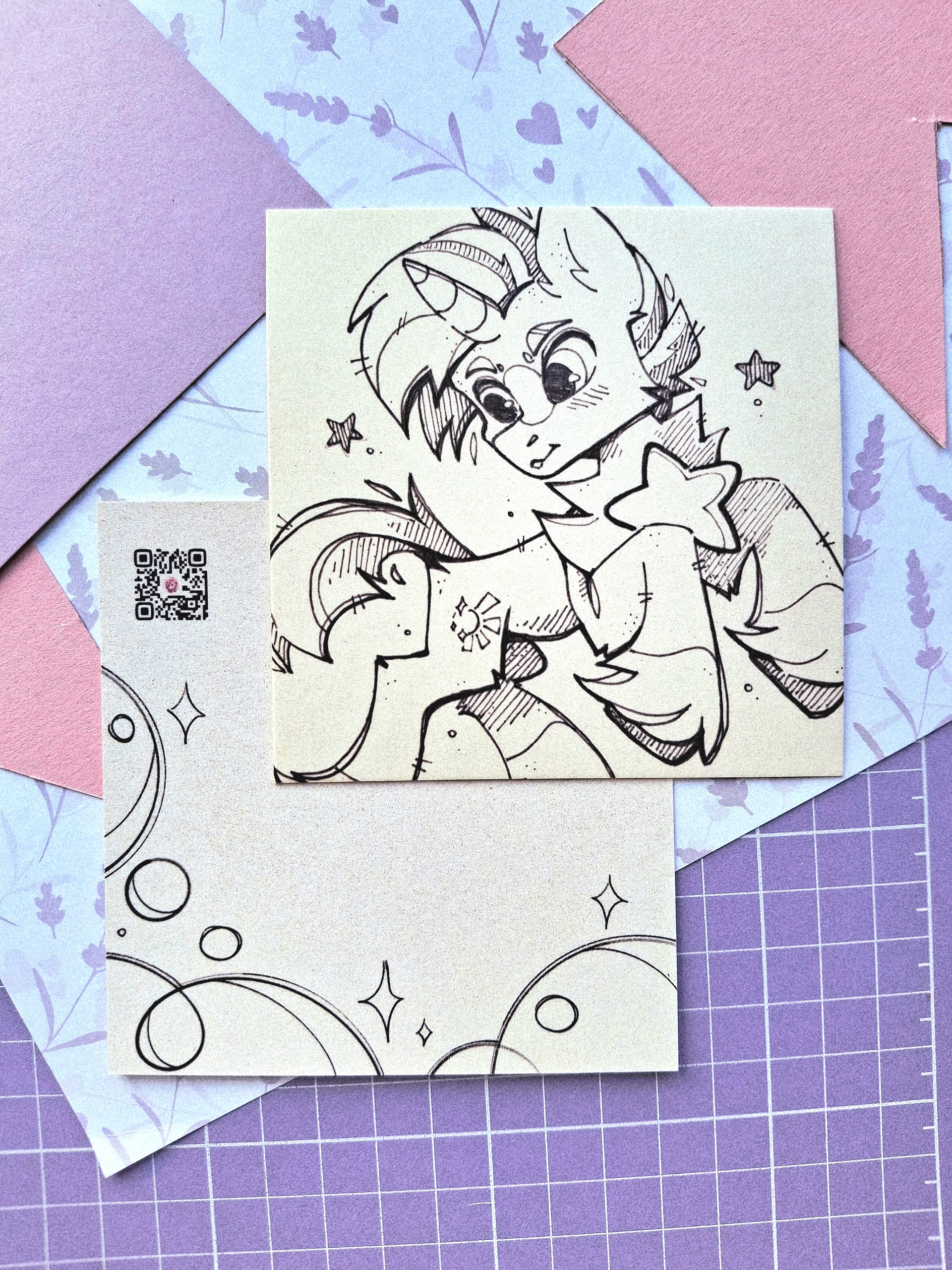 Открытка с блестками Санберст звездочка