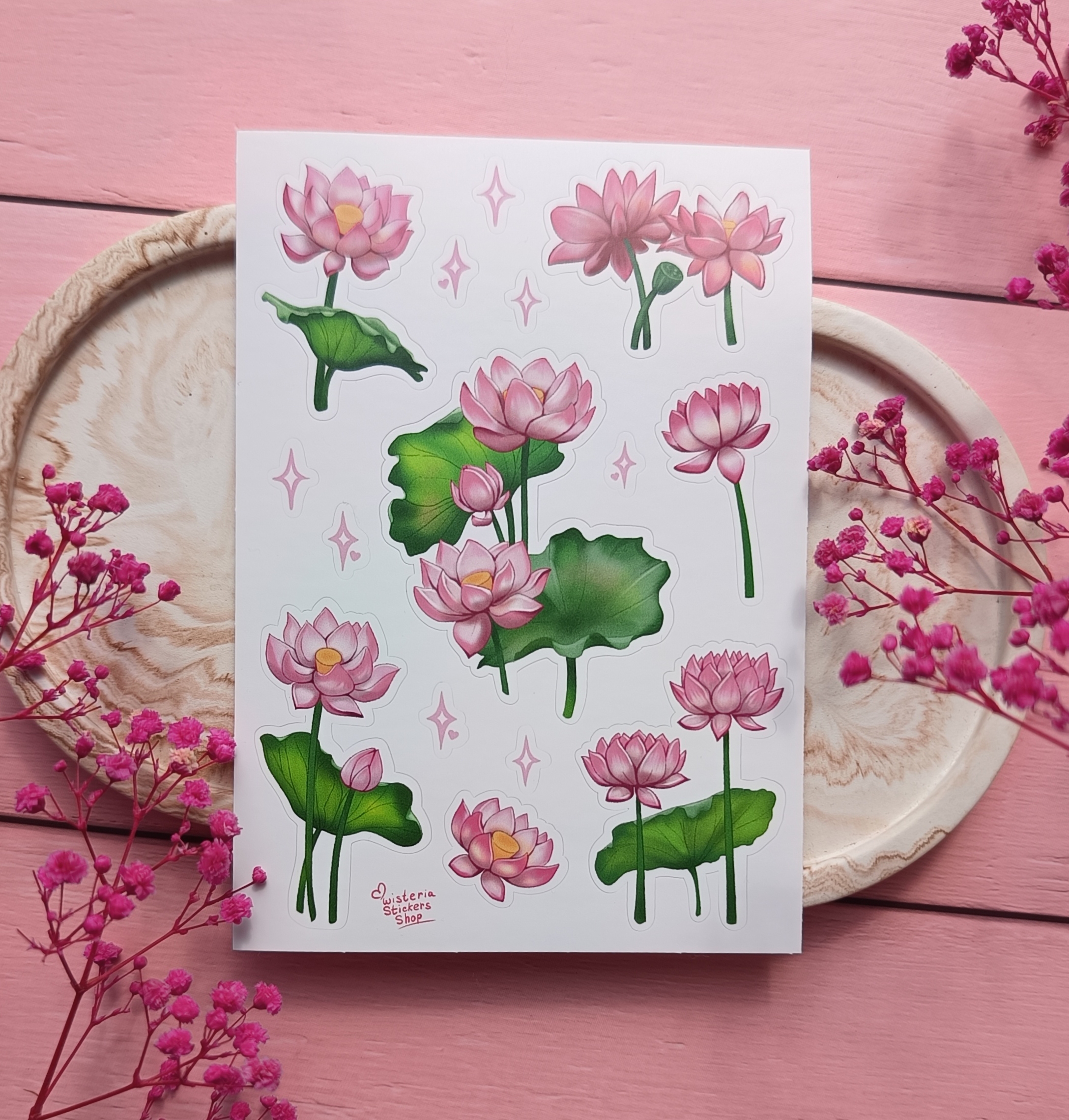 А6 наклейки «лотосы»
