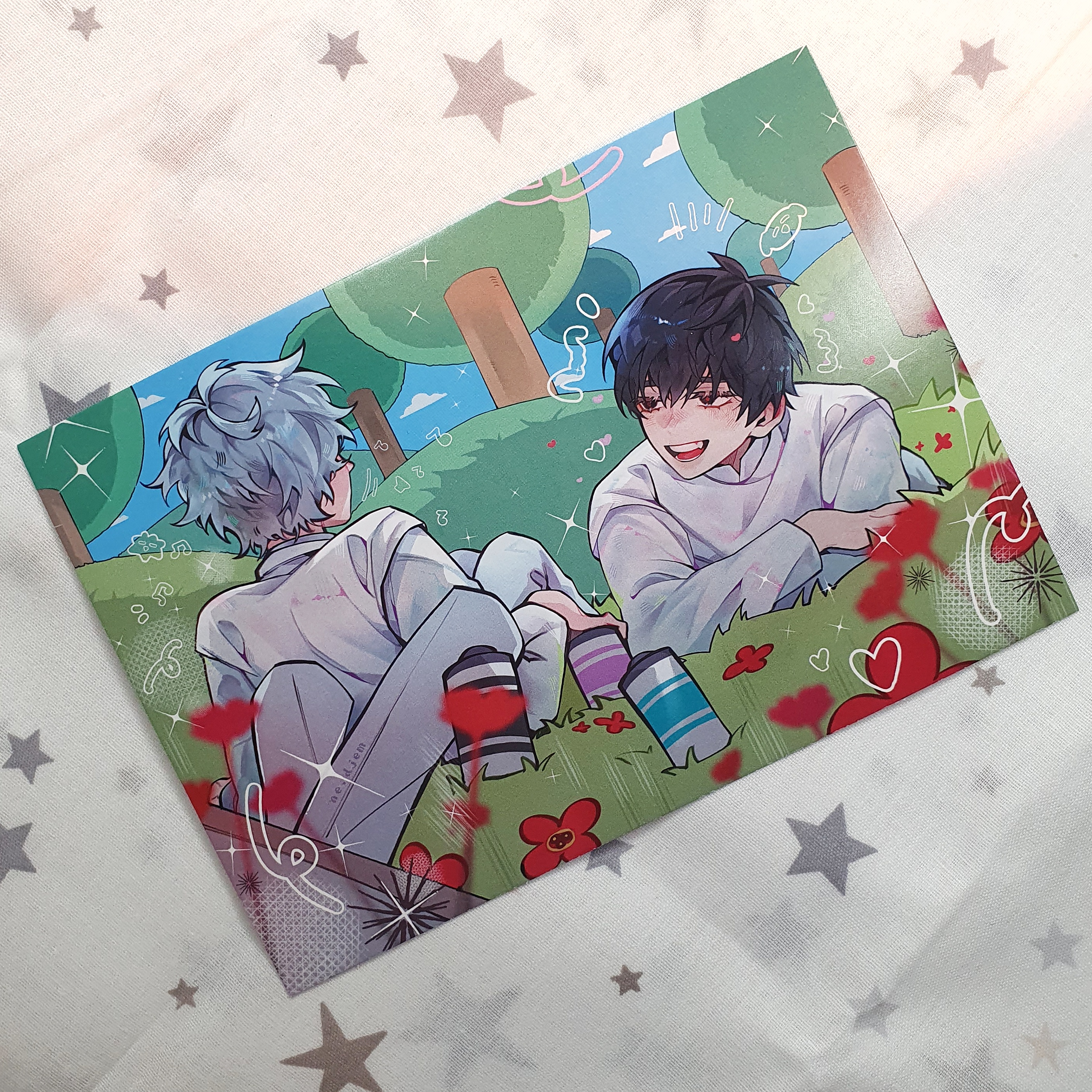 Принт малый, Ивантиллы на траве