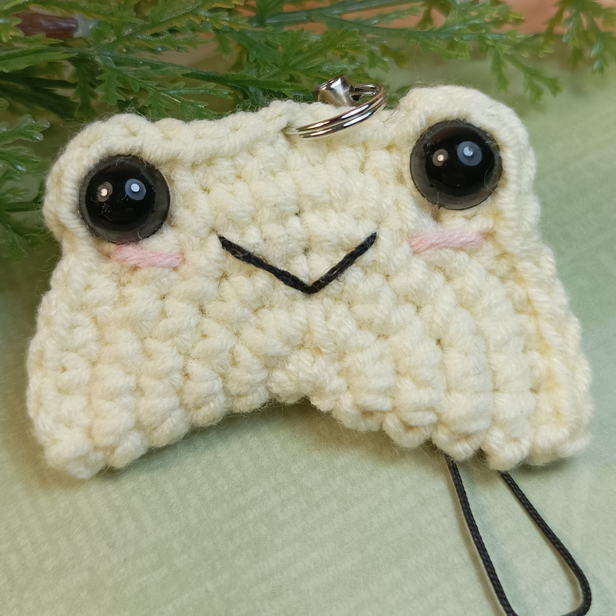 Брелок Жабка-кругляшка жёлтая