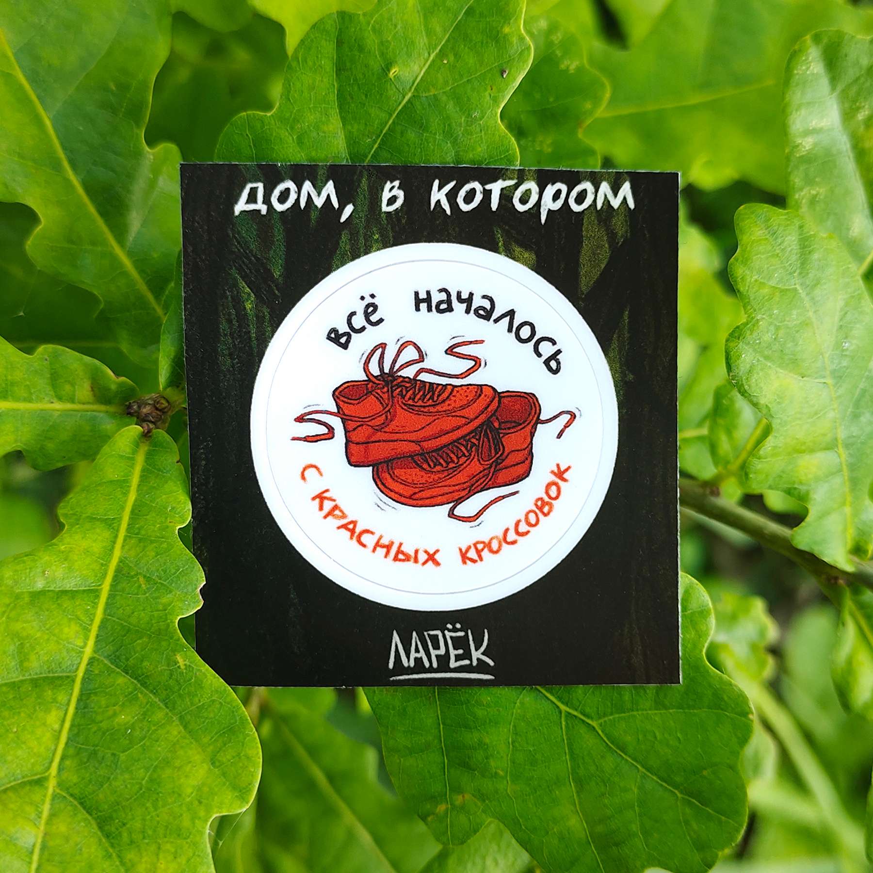 Наклейка ДВК Красные кроссы