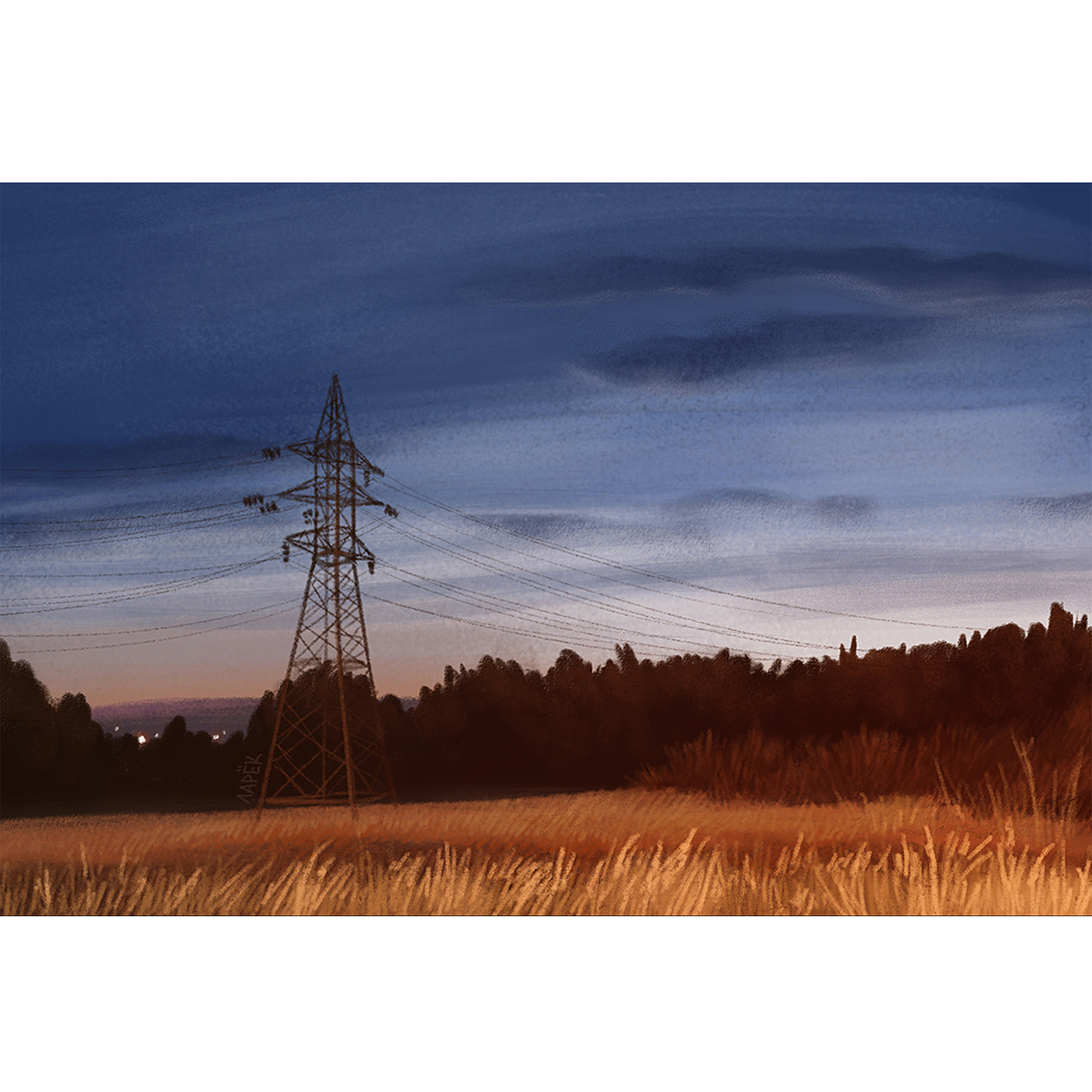 Открытка ЛЭП А6