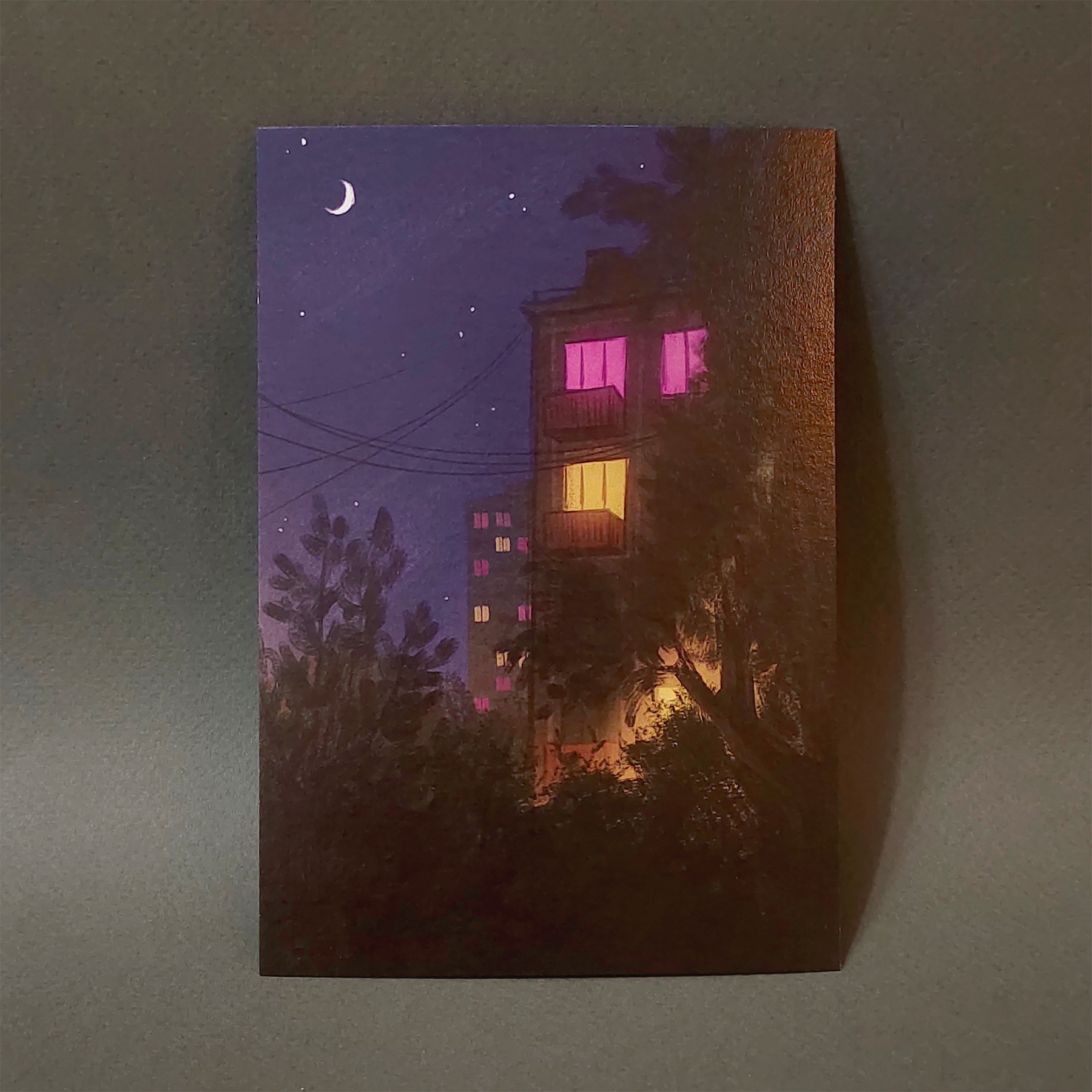 Открытка Пятиэтажка месяц А6