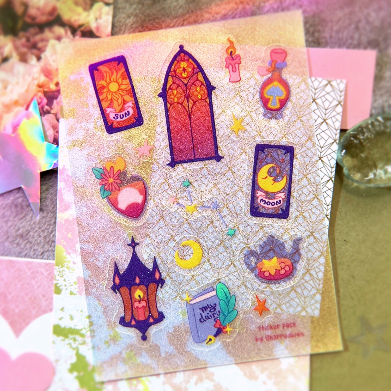 Стикер-пак А6 Мистика жемчуг