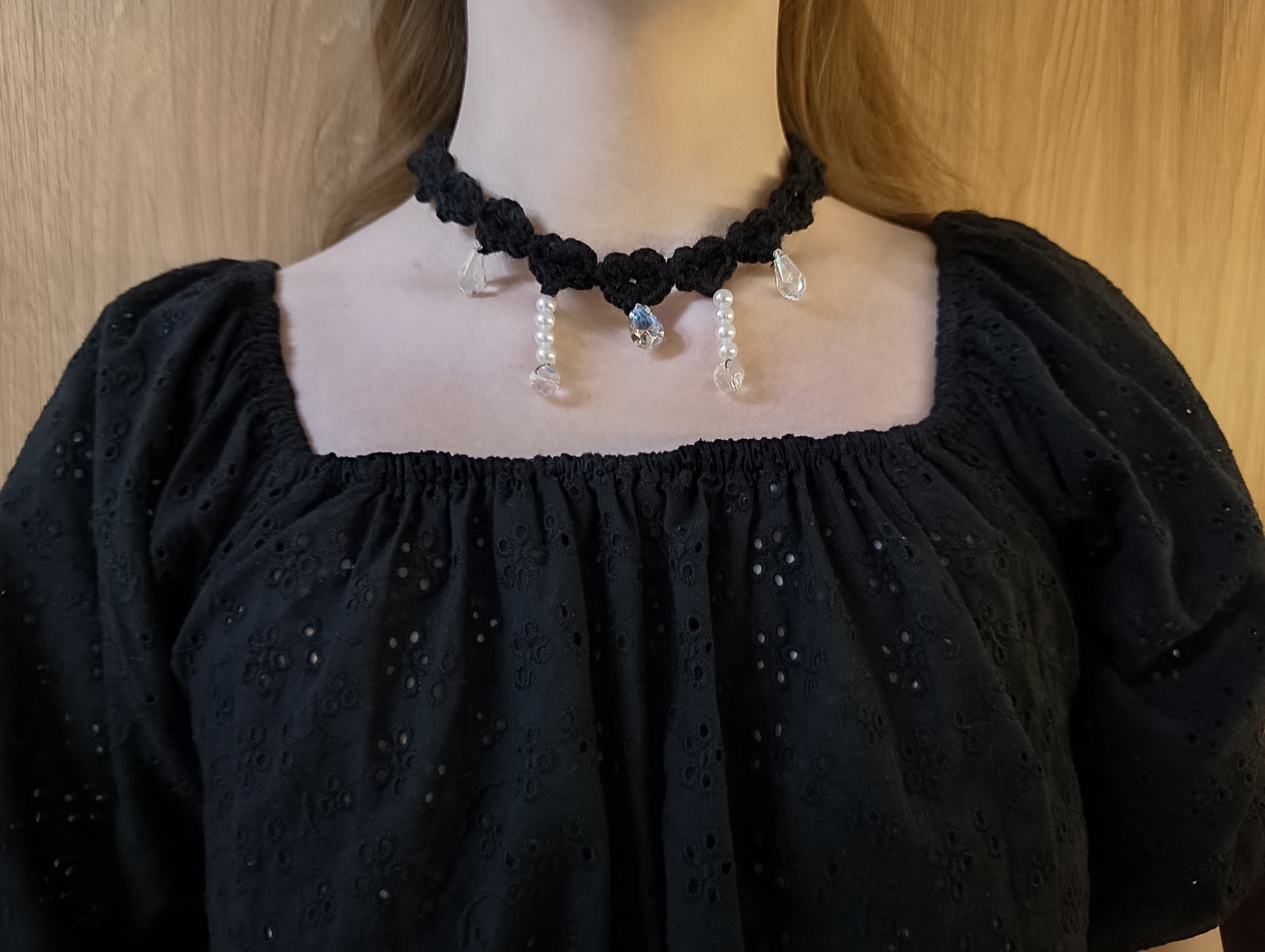 Чокер чёрное сердце