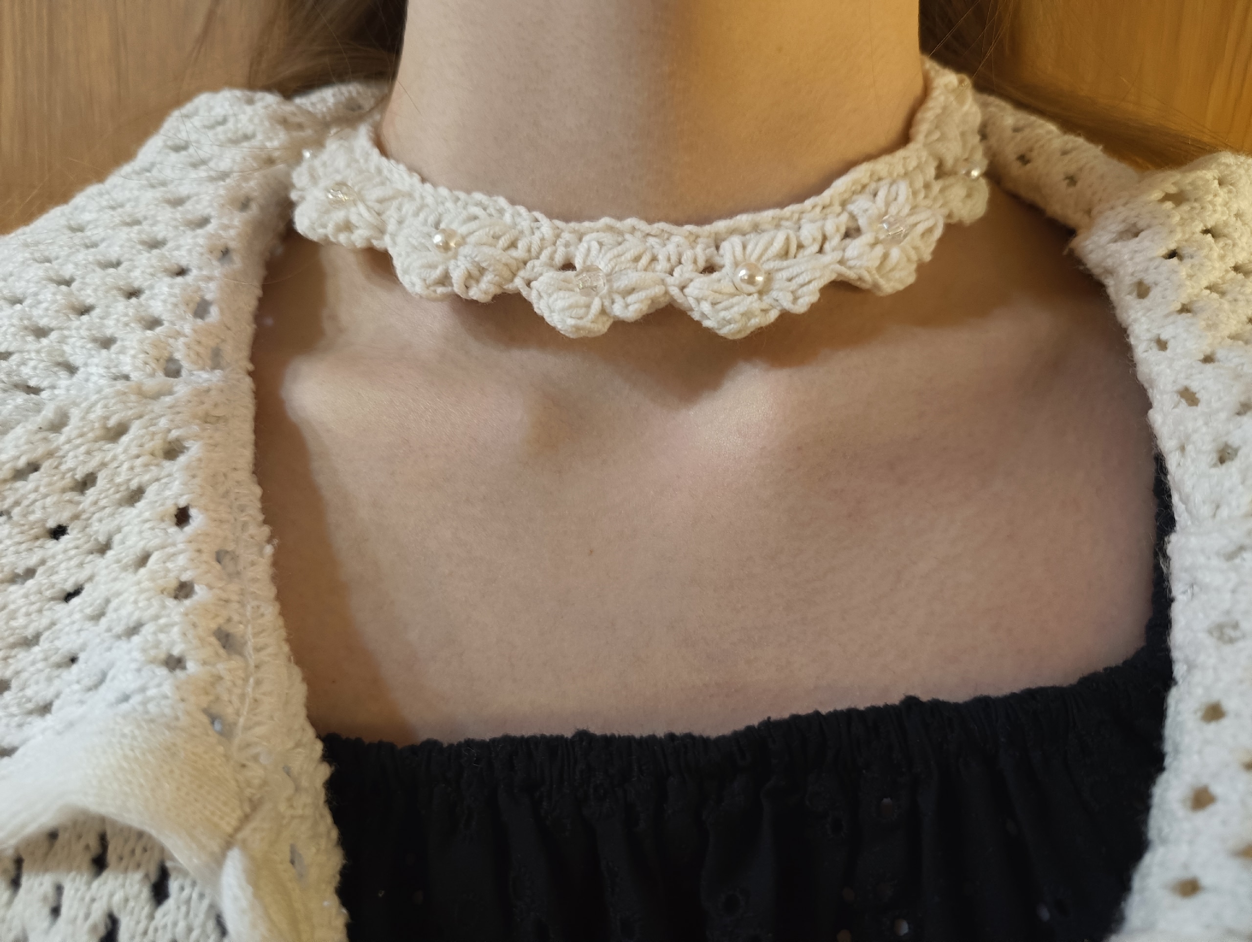 Чокер морозный цветок