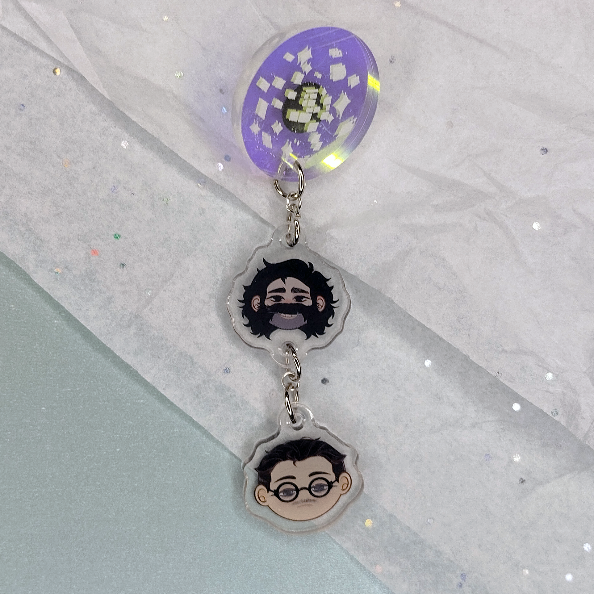 Акриловый пин-брелок Диско