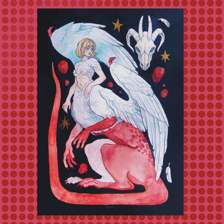 открытка "химера"