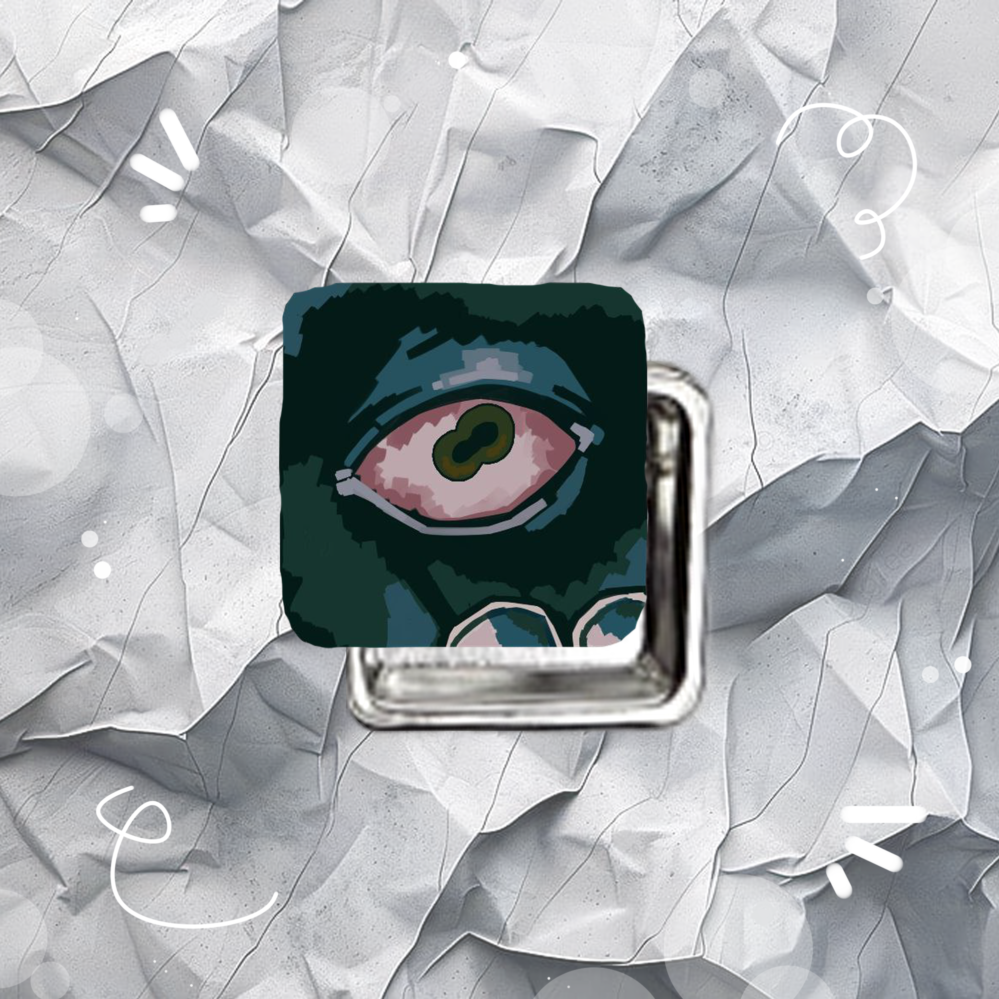 Значок 37мм “No, i am not a human” (софт тач)