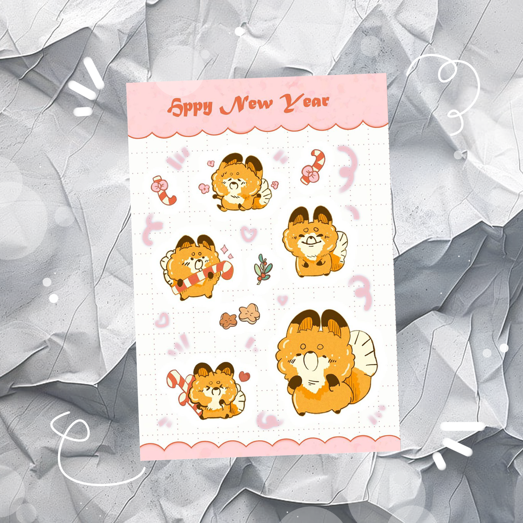 Наклейки А7 «Лисы»