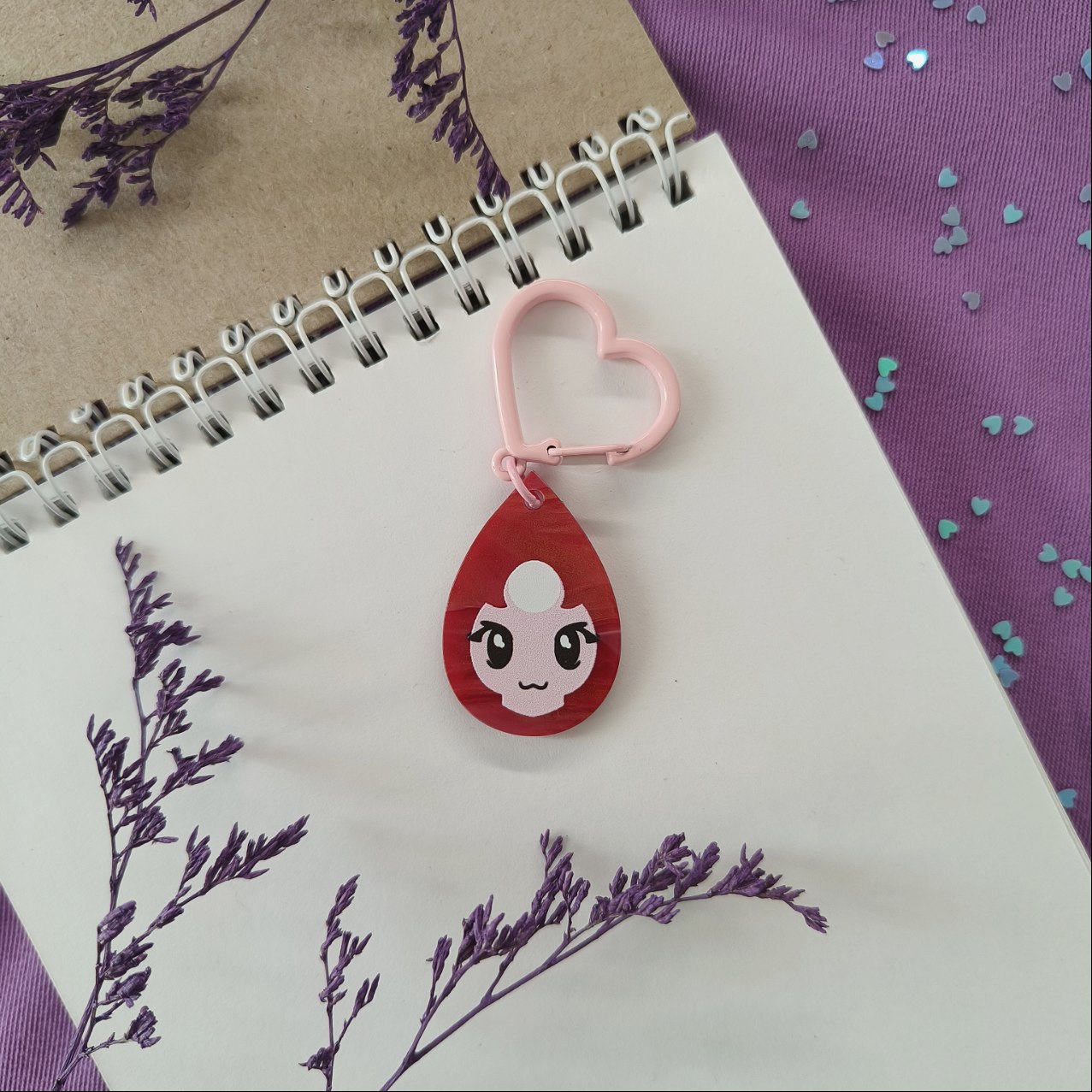 Брелок Жемчуг Сердце