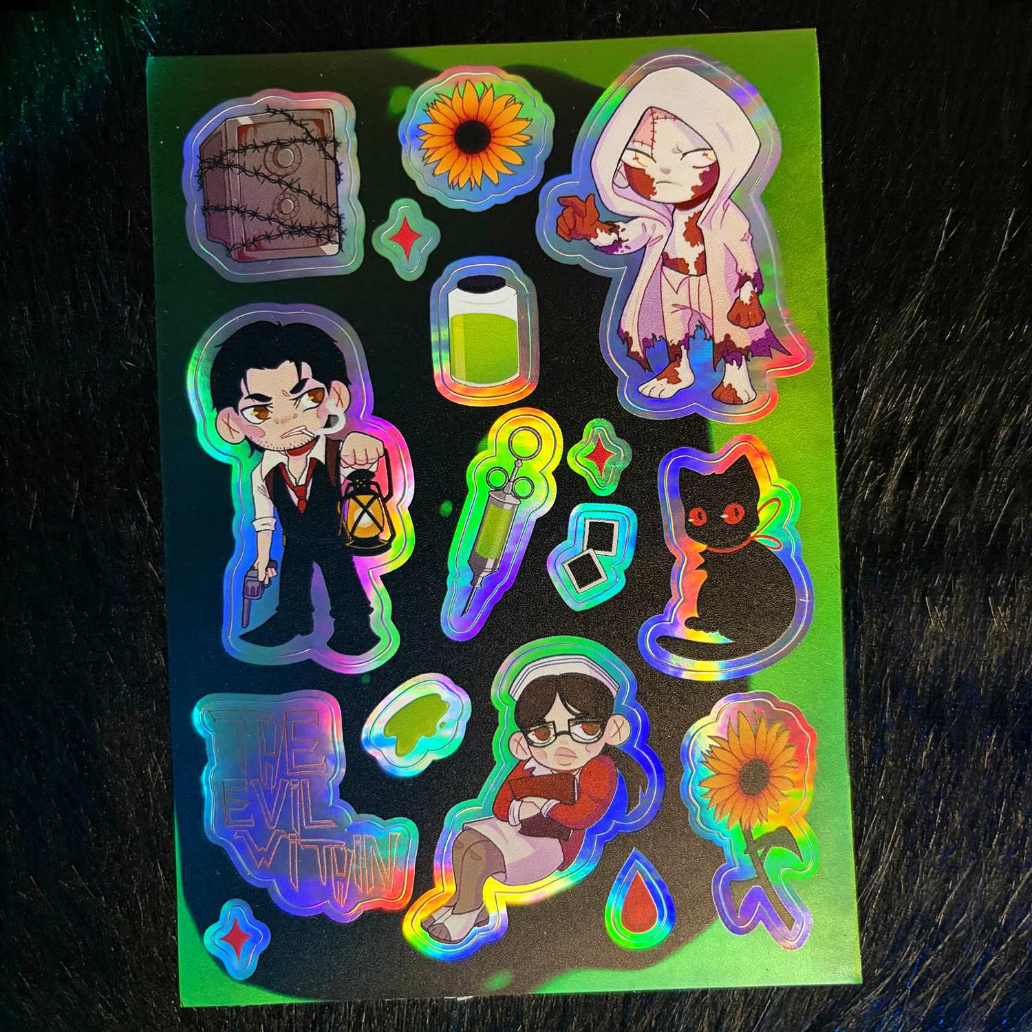 Стикерпак а6 "Злые капли" голо, с вырезкой