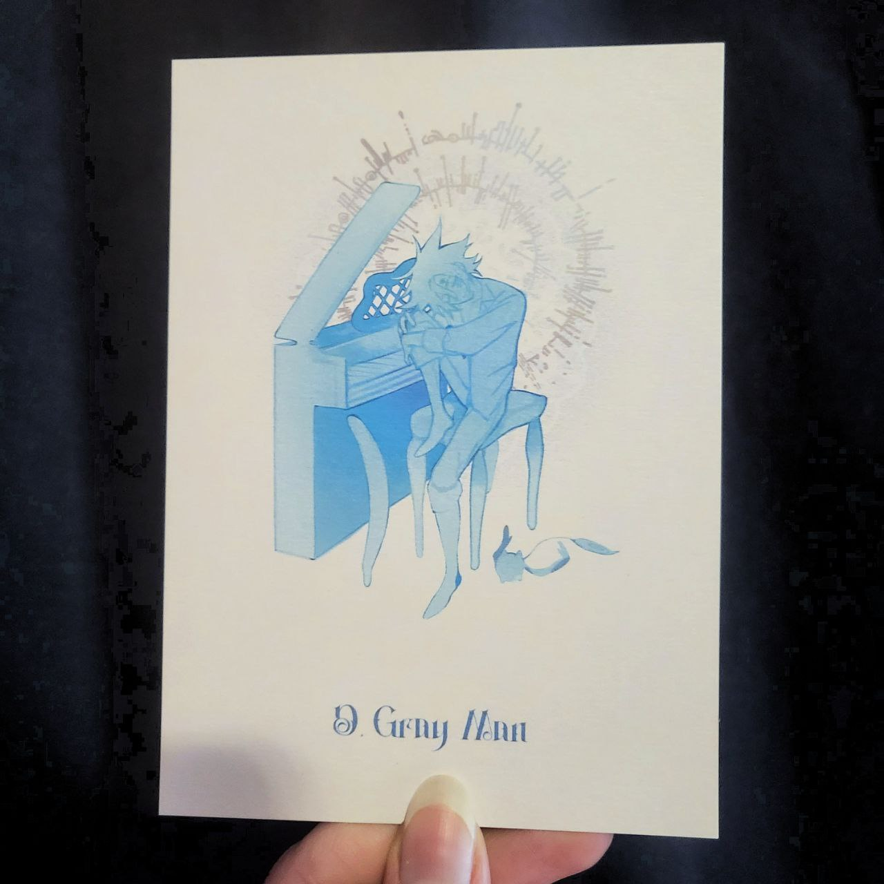 Открытка партитура бумага