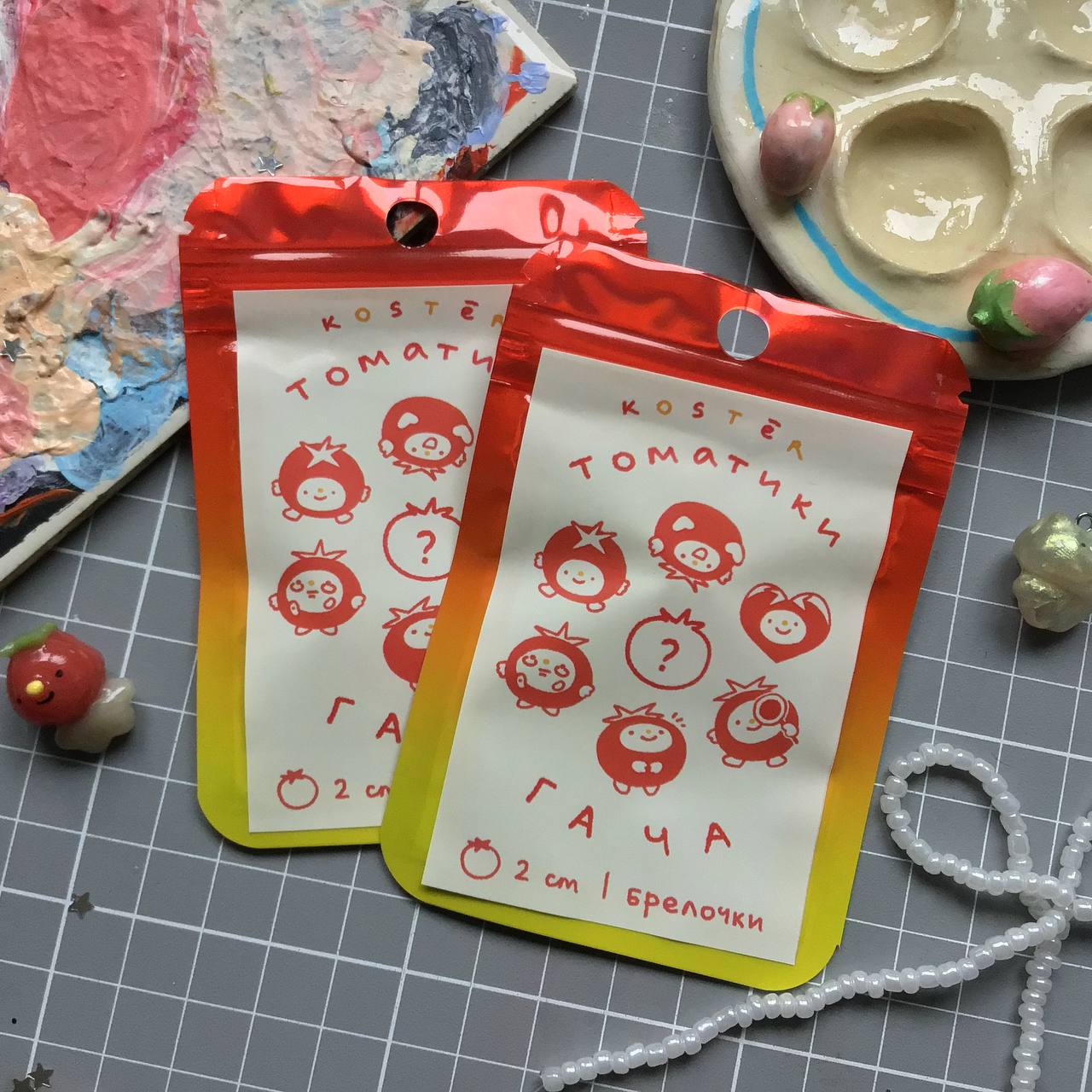Гача "томатики" брелковая