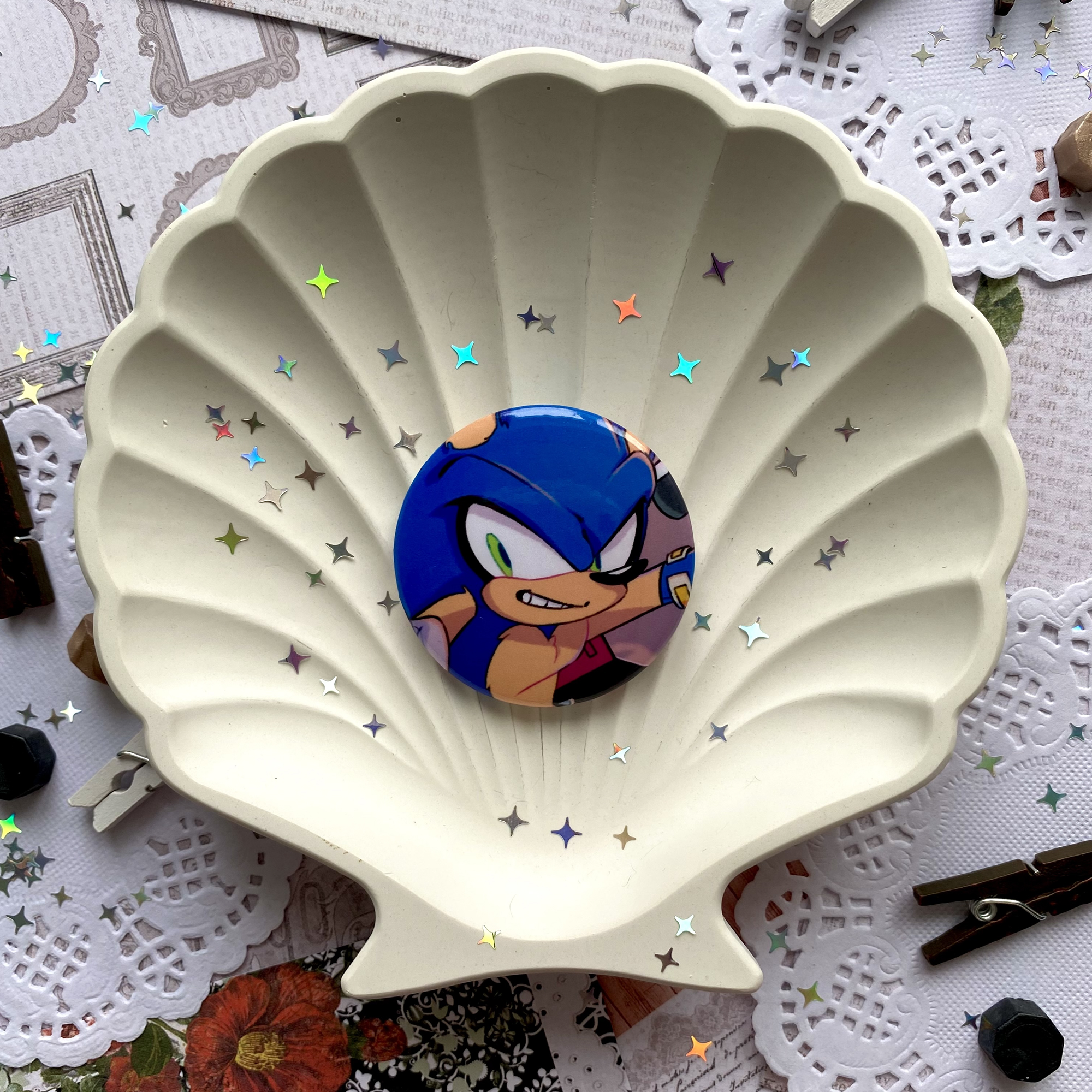 Значок 37мм "Соник"