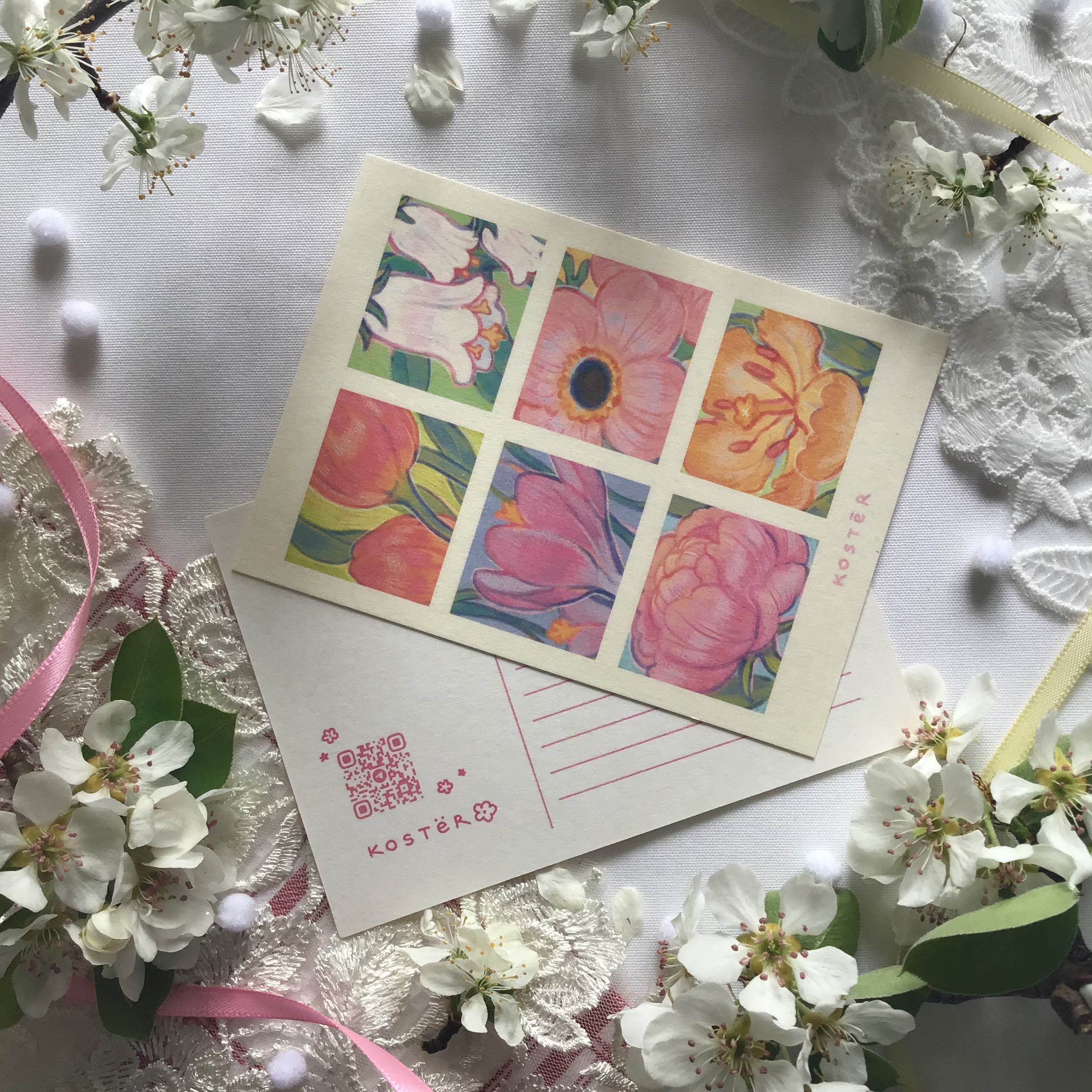 Открытка А6 “Цветы”