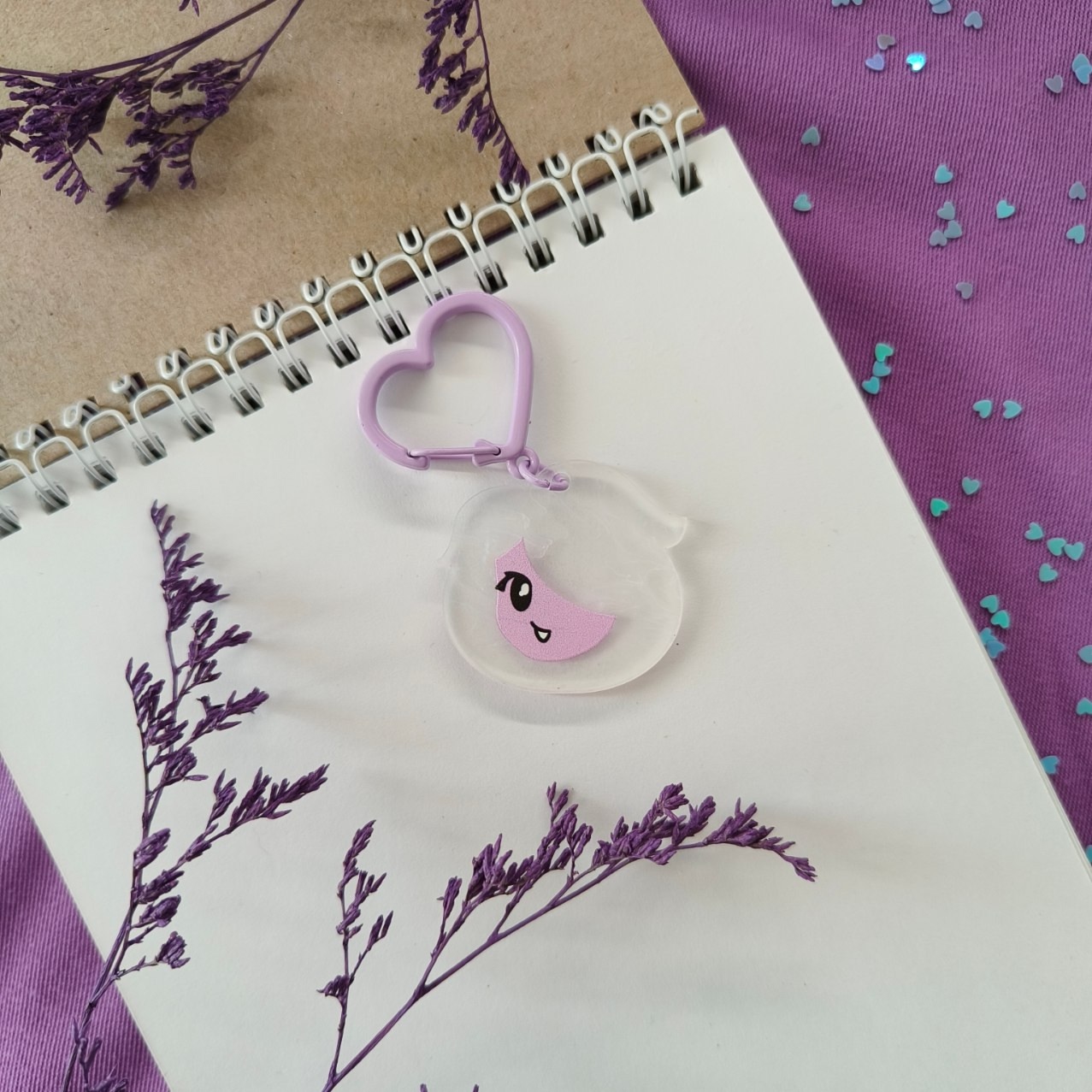 Брелок Аметист Сердце