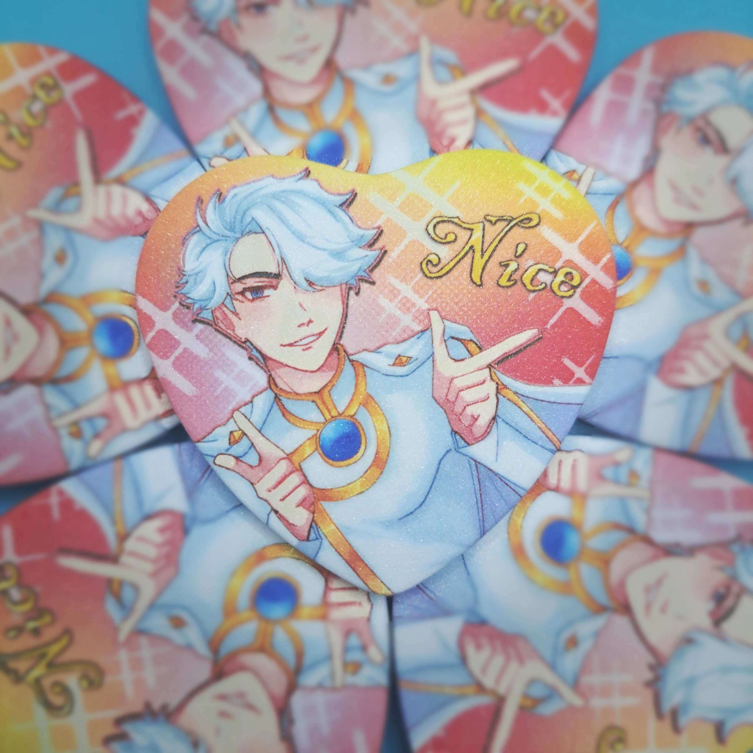 Значок сердечко To be hero X - Найс