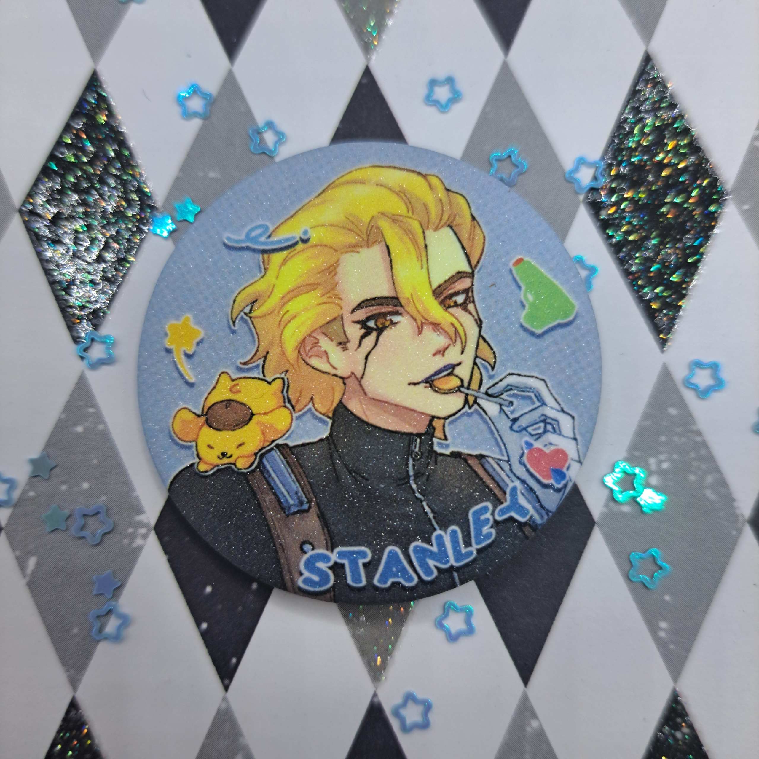 Значок 44 мм Dr. Stone Стенли