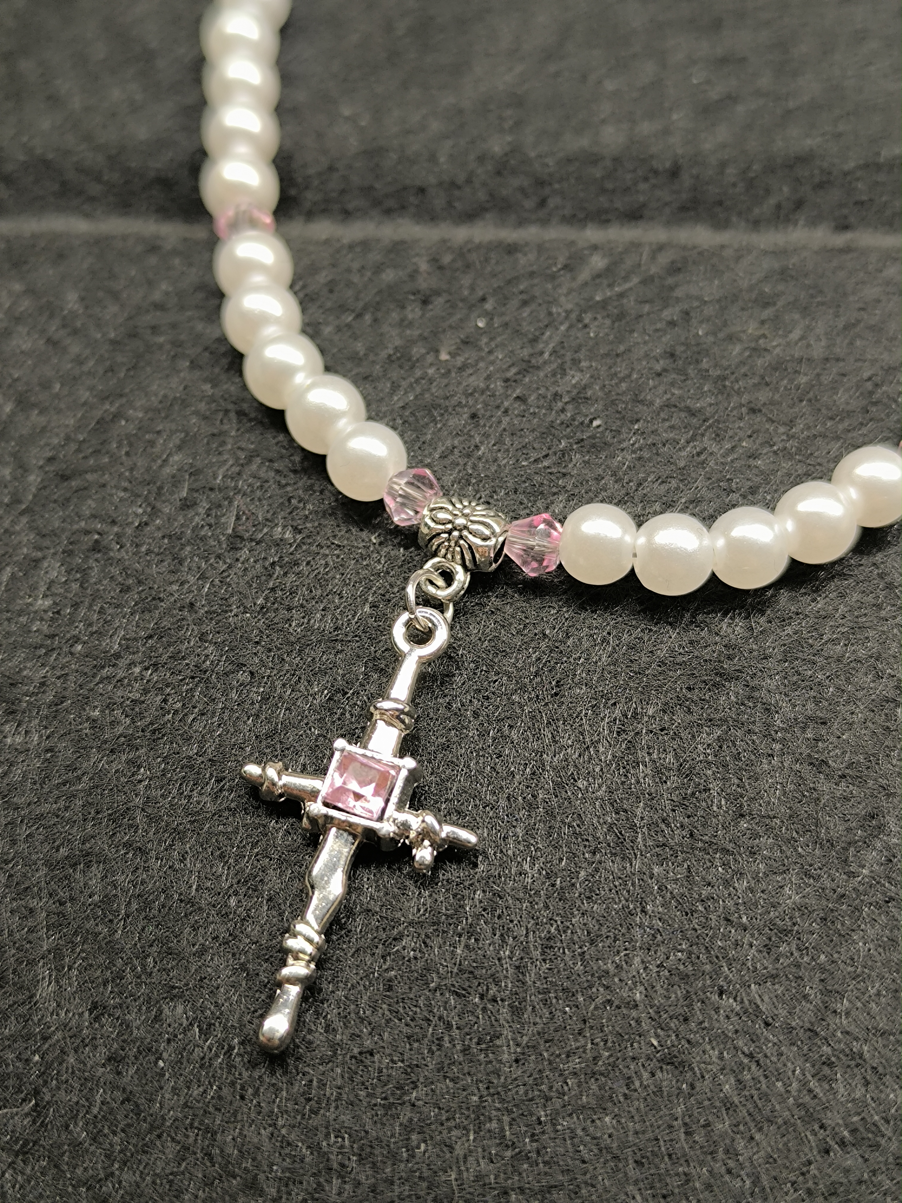 Ожерелье фиолетовый крест