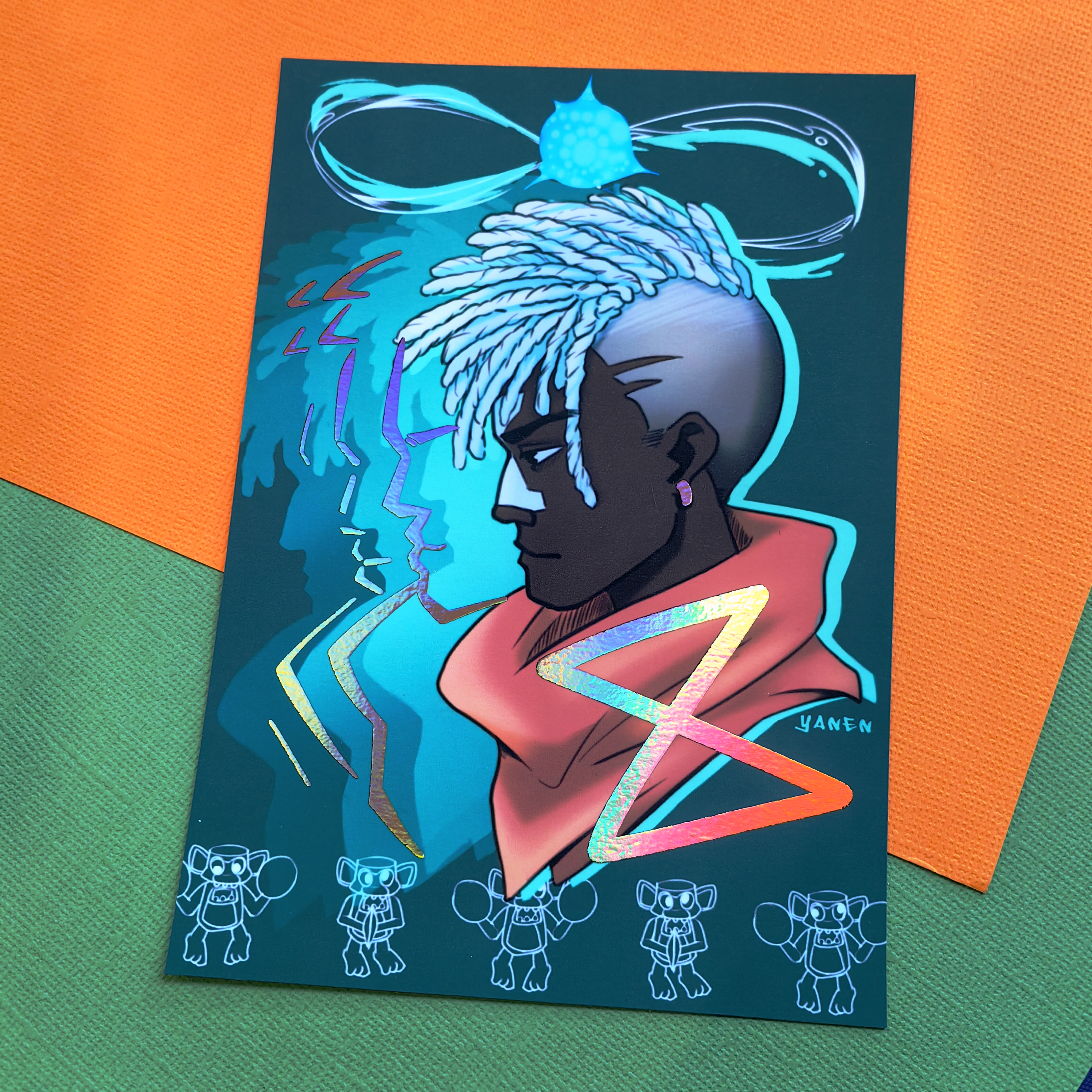 Открытка а6 с фольгой Аркейн: Экко