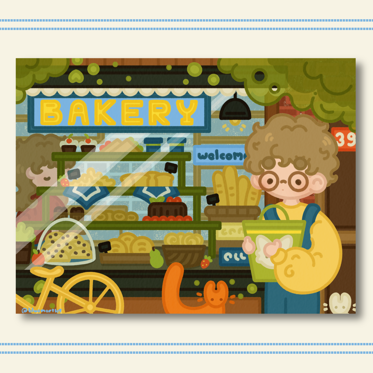 Принт “мальчик у пекарни”