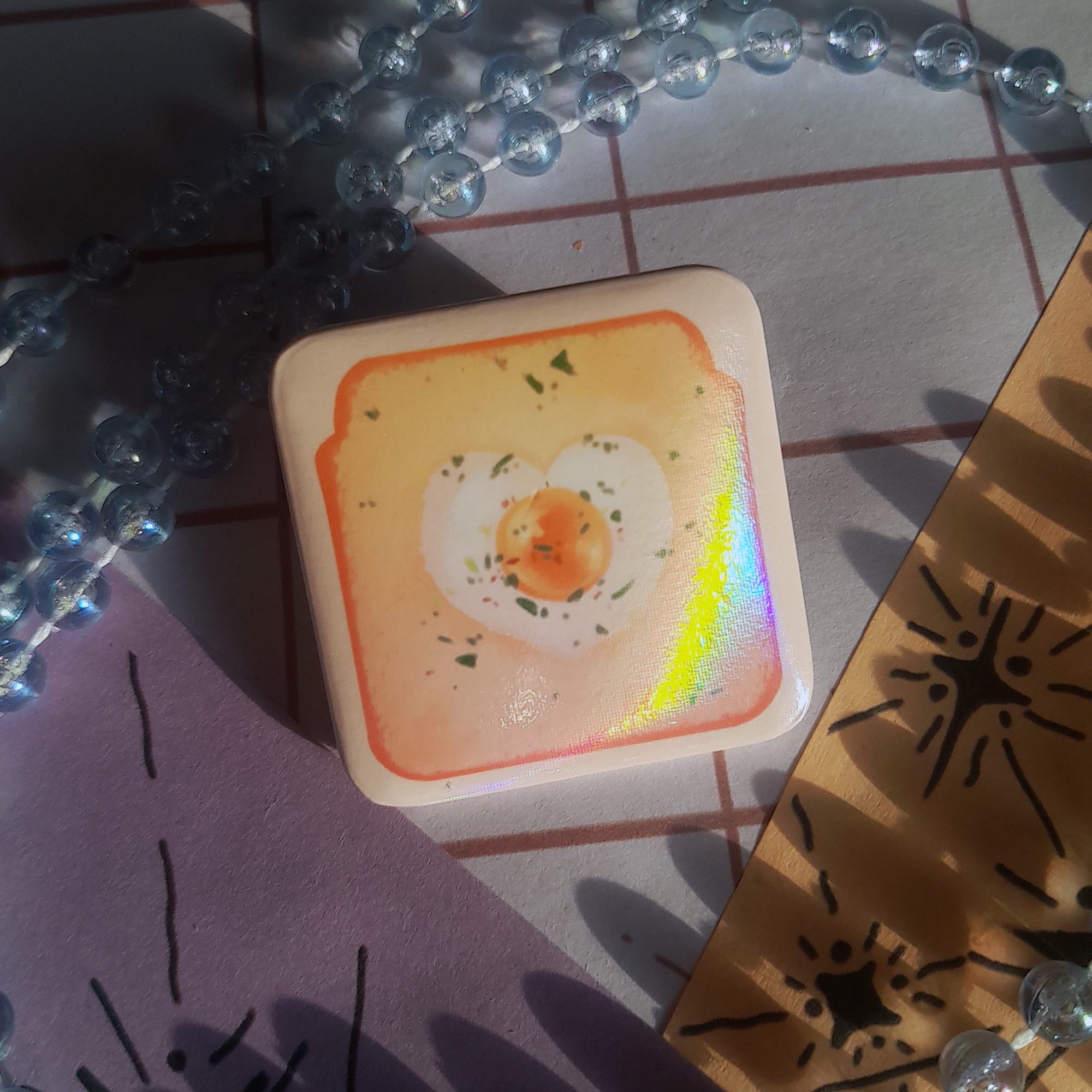 значок закатной квадрат "тост"