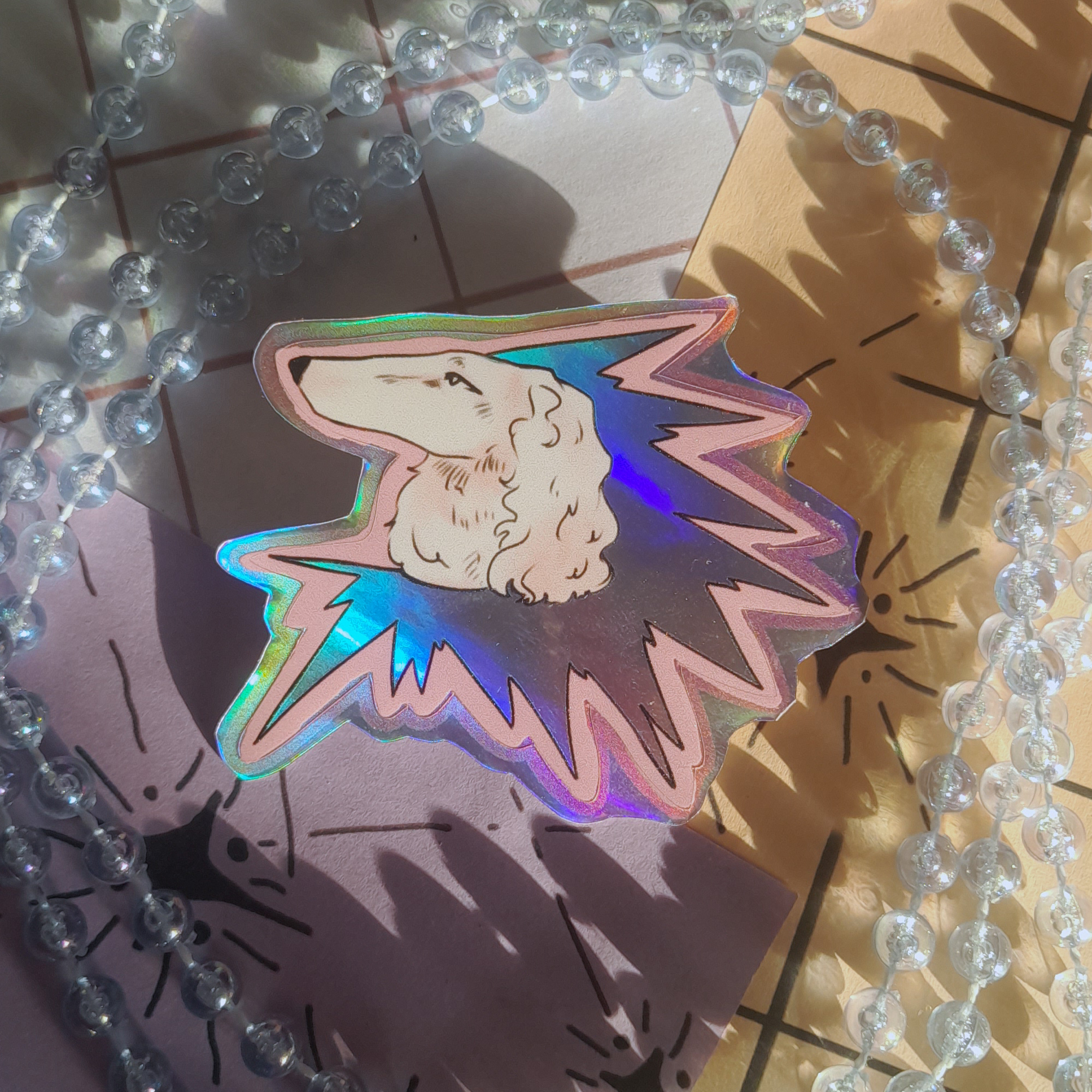 одиночный стикер "борзая"