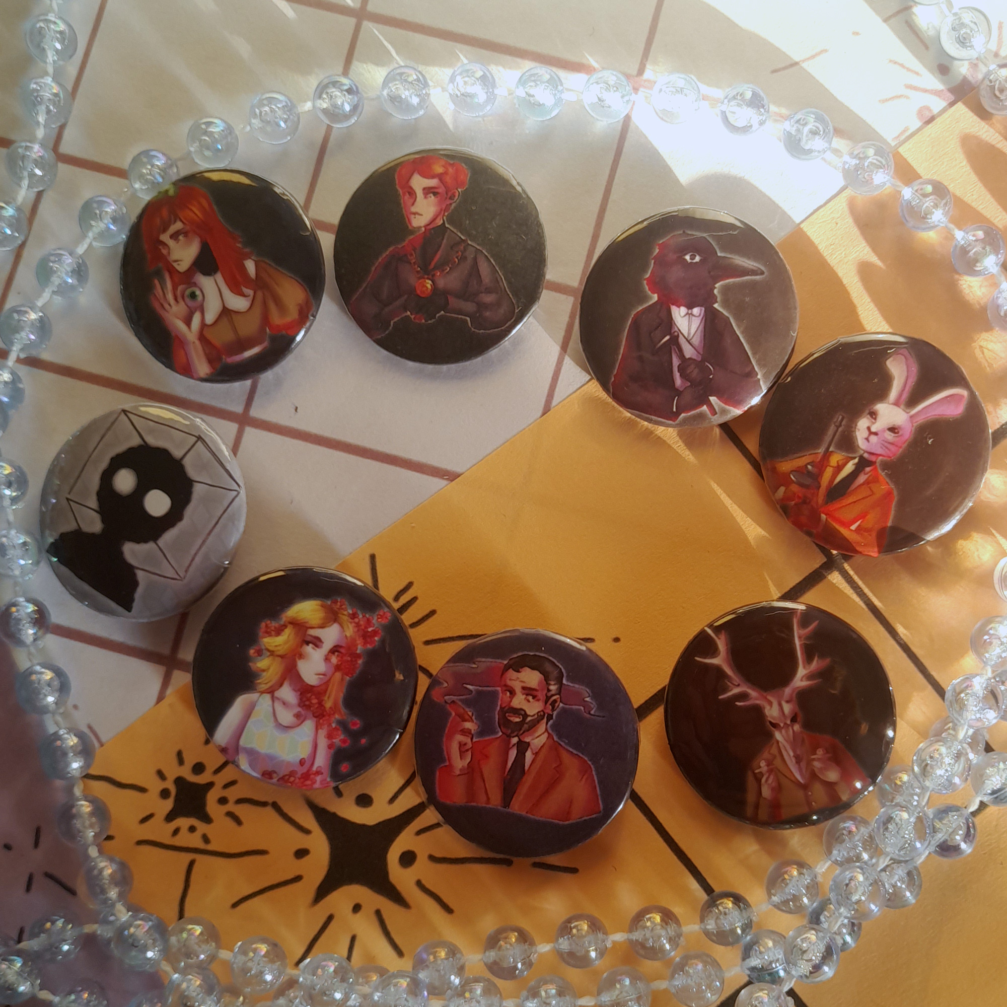 Гача Rusty Lake значки 25мм