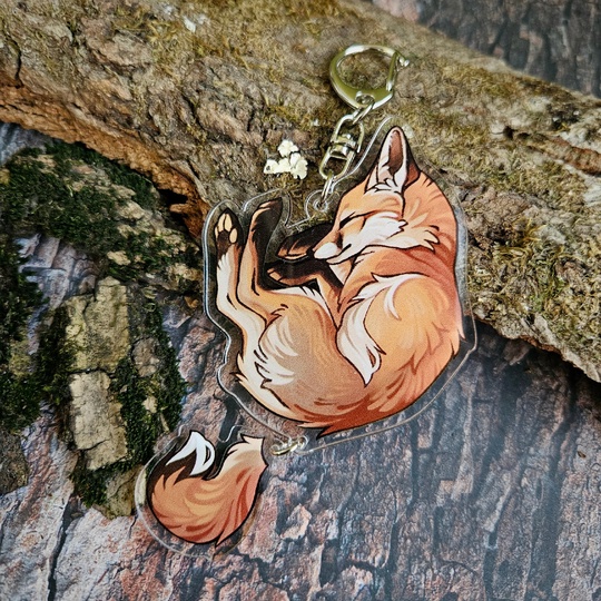 Брелок "Спящий лисенок"