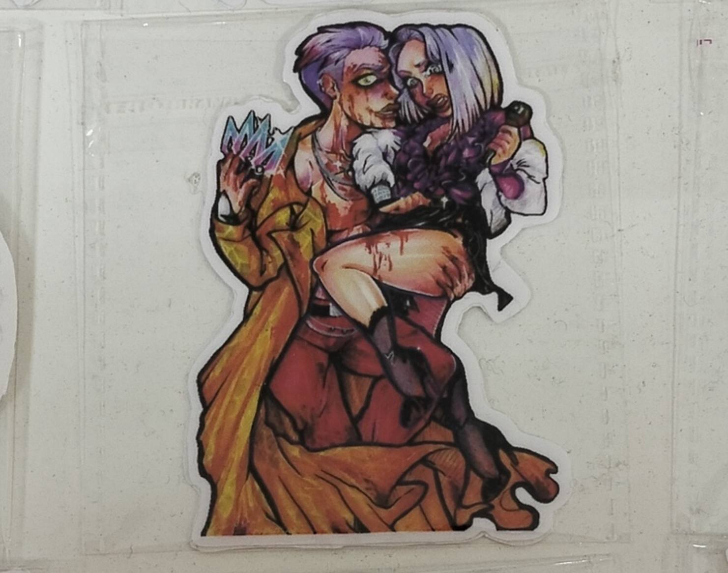 Стикер 7 на 7 Трюкач