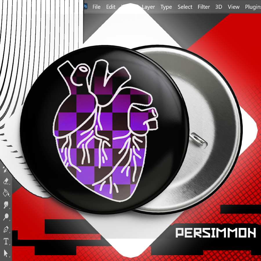 Значок Сердце Missing Textures фиолетовый