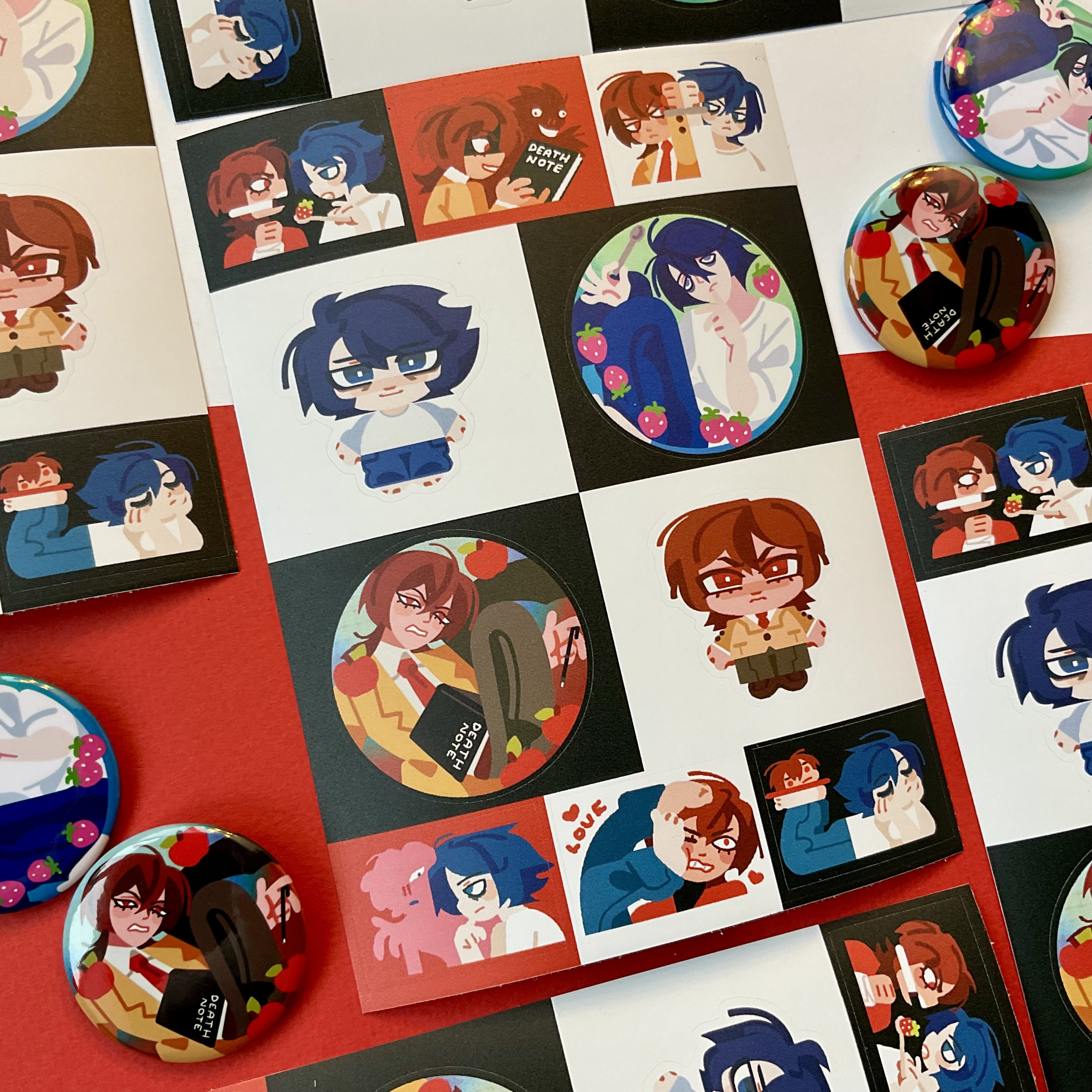 Наклейки ТЕТРАДЬ СМЕРТИ ЛОУЛАЙТ