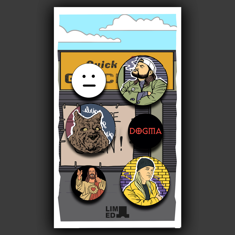 Набор значков ДЖЕЙ И БОБ ДОГМА 6 шт