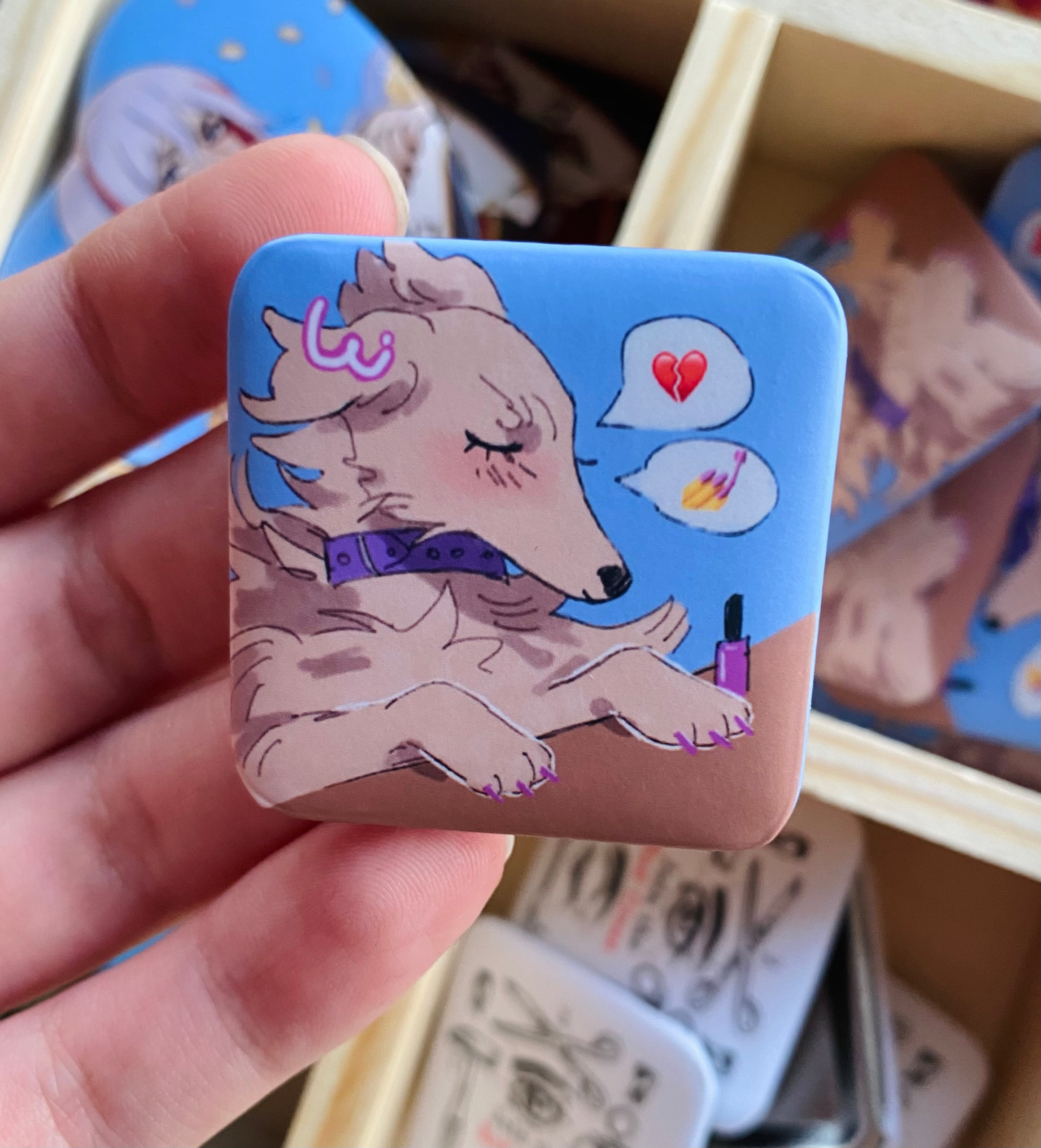 Значок-квадрат "Борзая собака"