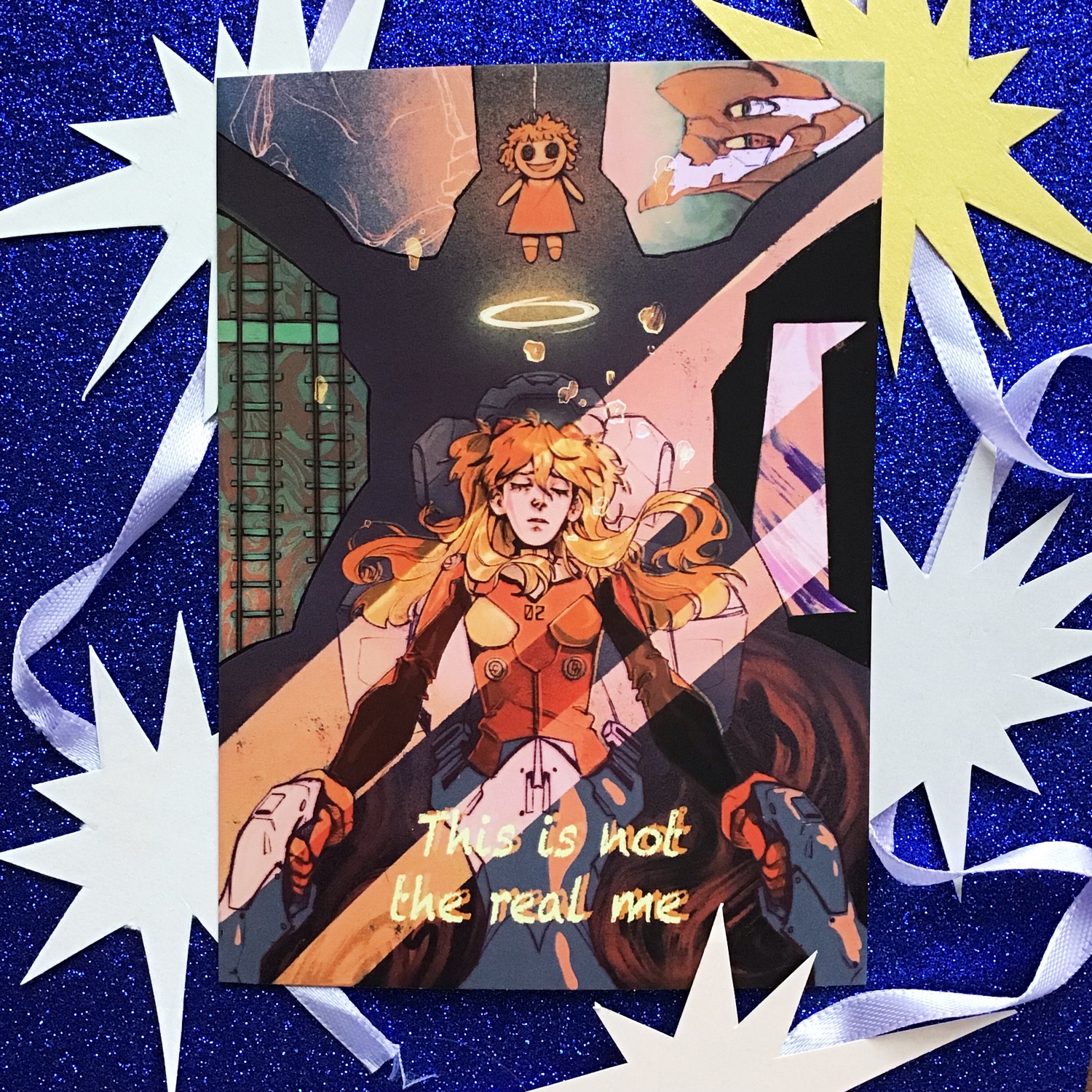 Открытка Аска. Евангелион