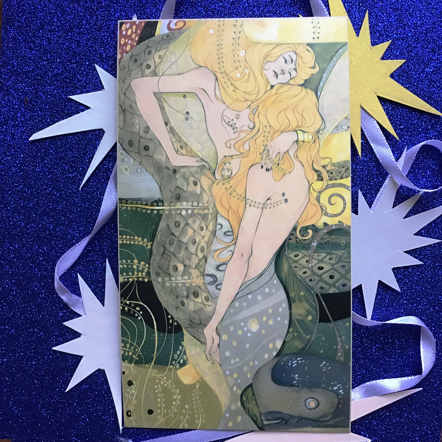 Открытка Водные змеи. Густав Климт