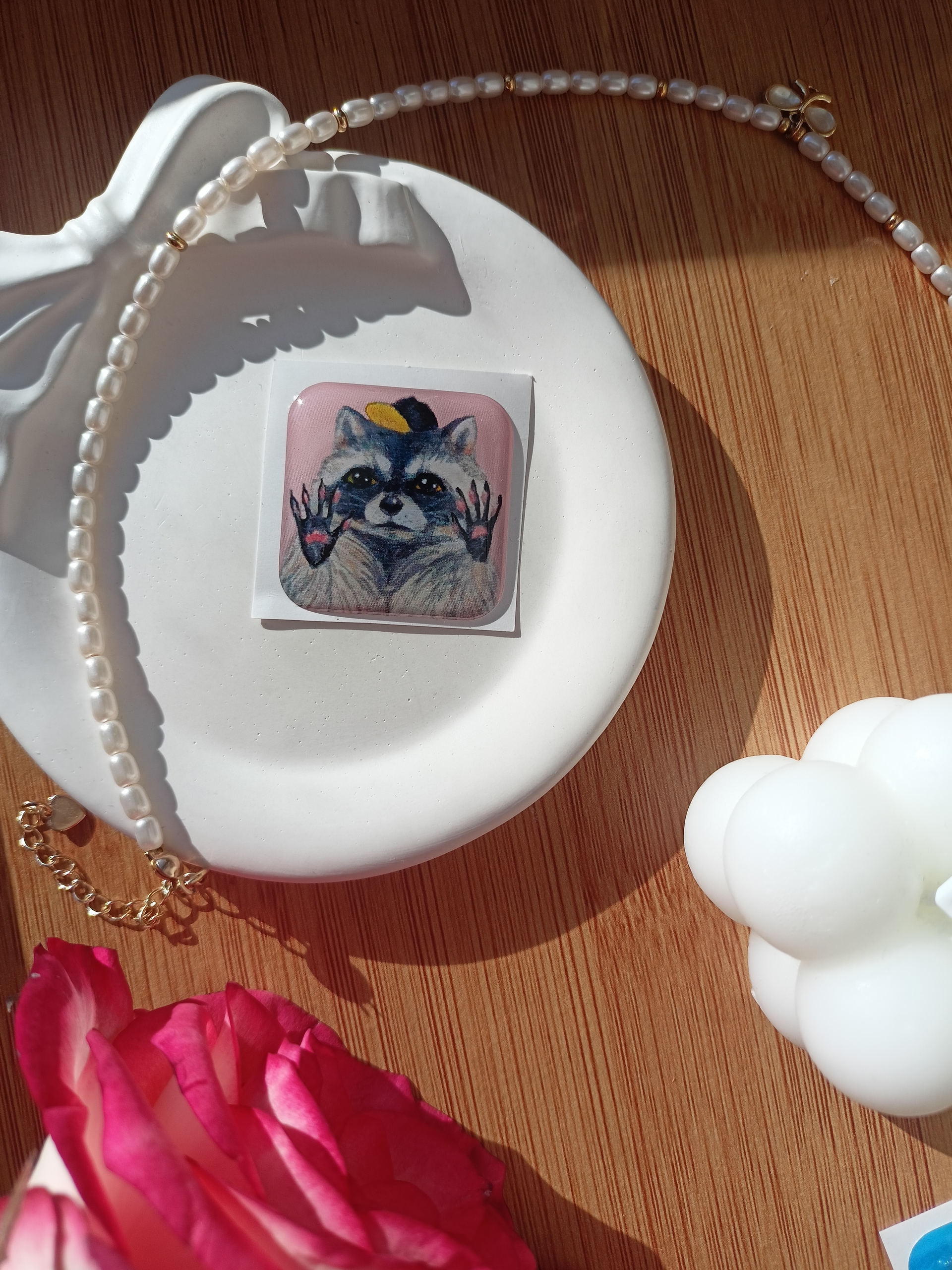 стикер енот 3д