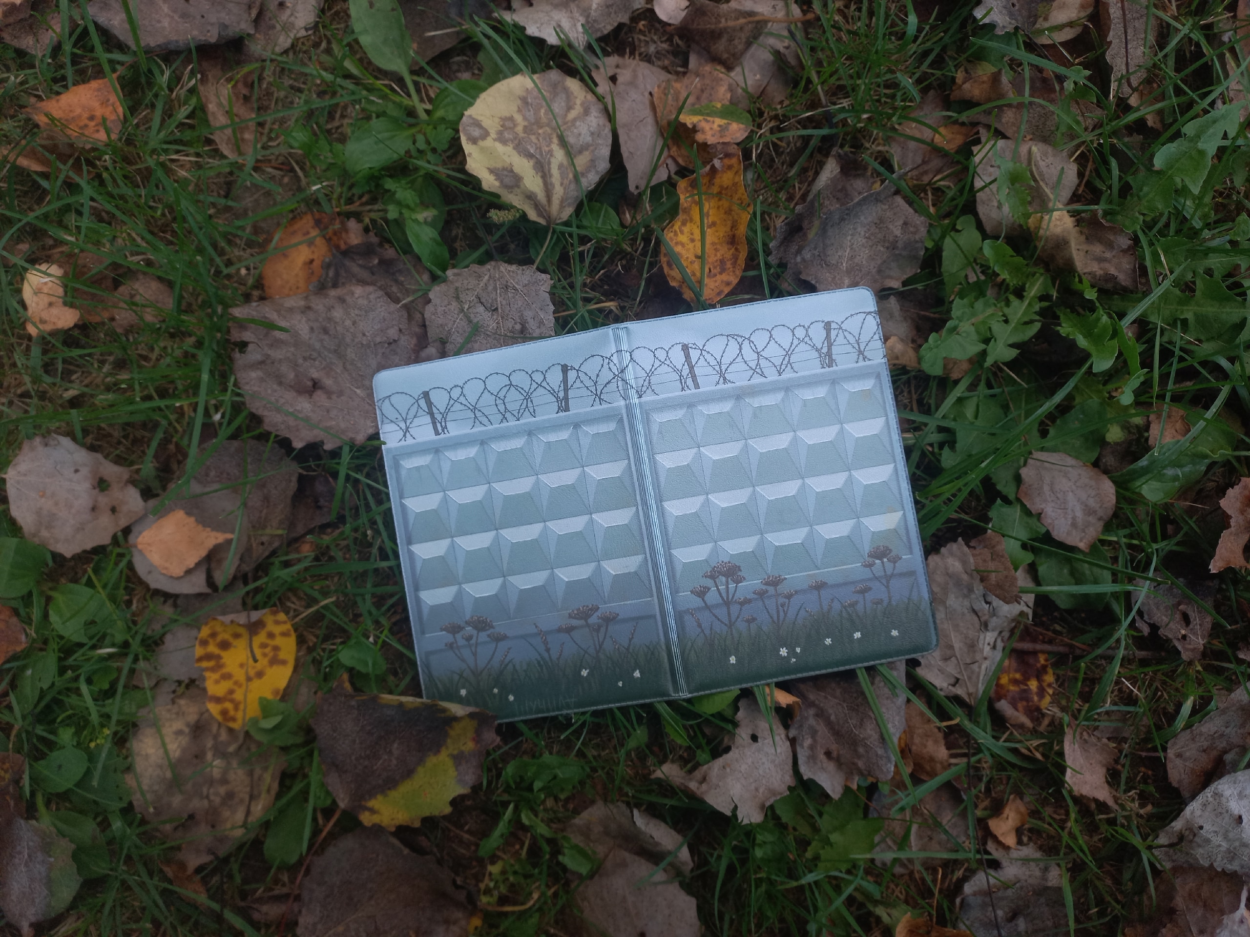 Обложка на паспорт забор