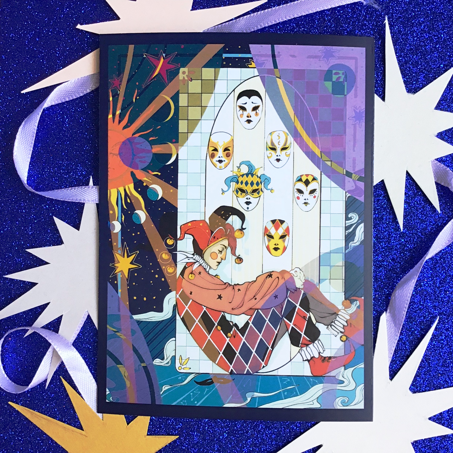 Открытка Арлекин